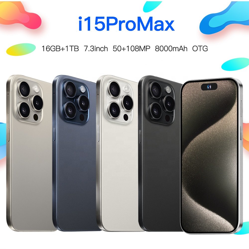 2023 Best Selling New 15 pro max 6.8 inch screen original 5G smartphone 8GB+512GB unlocked i cell phone 15 pro max Have LOGO