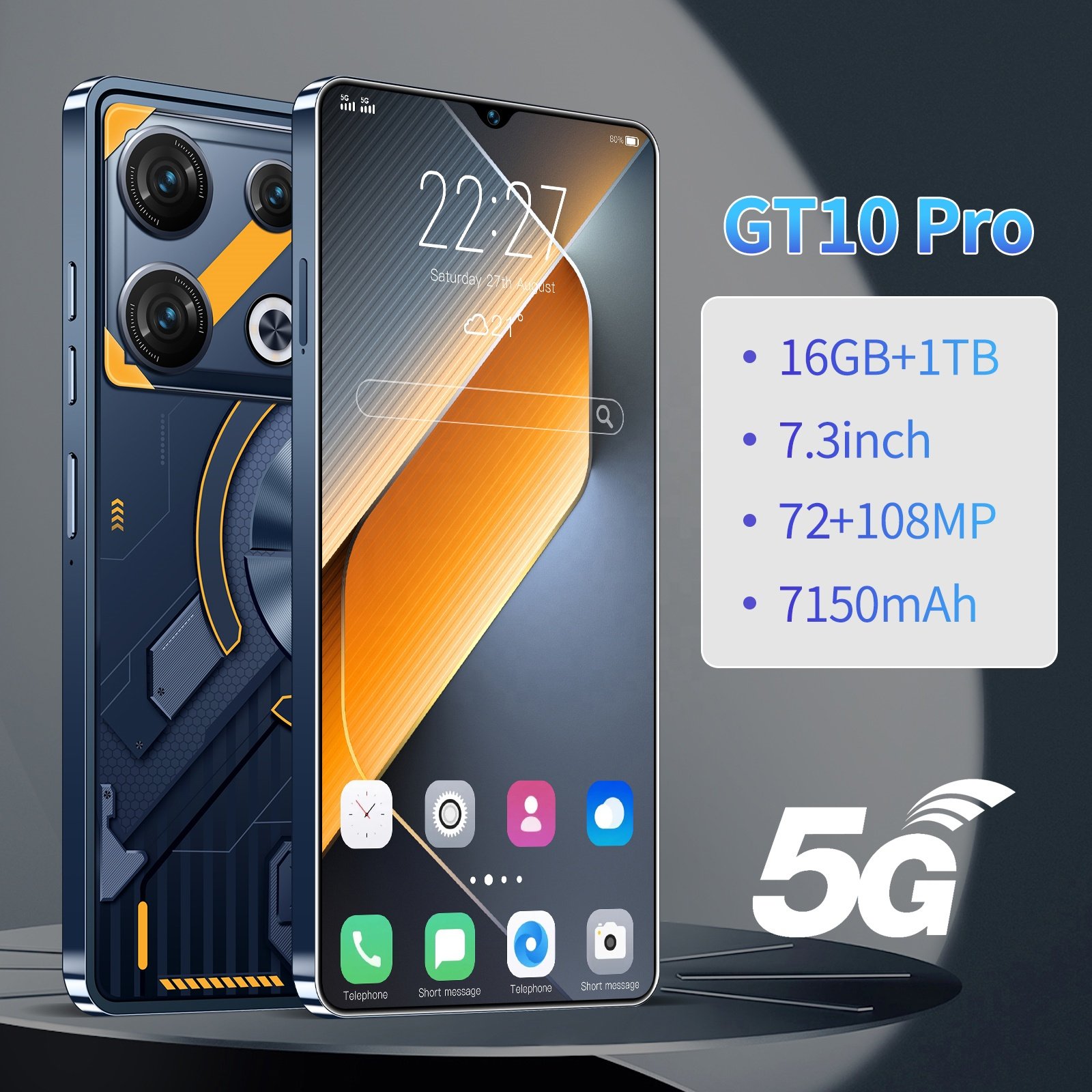 Tecno Spark 20 Pro GT10 Camon30 Pro 7.3inch 16gb 1tb New Arrival Mobile Phones Custom Smart Phones 5g Smartphones HD Ce Color