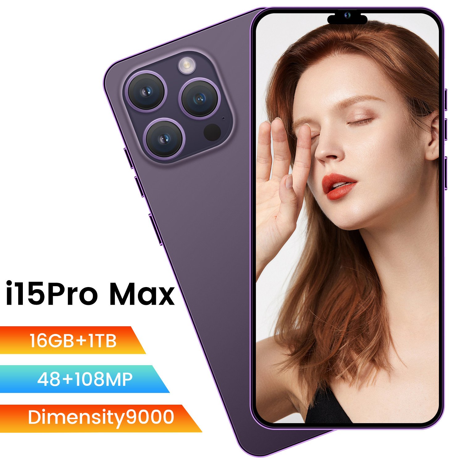 Top Fashion Clone 15 pro max 6.8 inch screen 4G 5G smartphone 8GB+512GB unlocked i cell phone 15 pro max Cheap Version Dual Sim