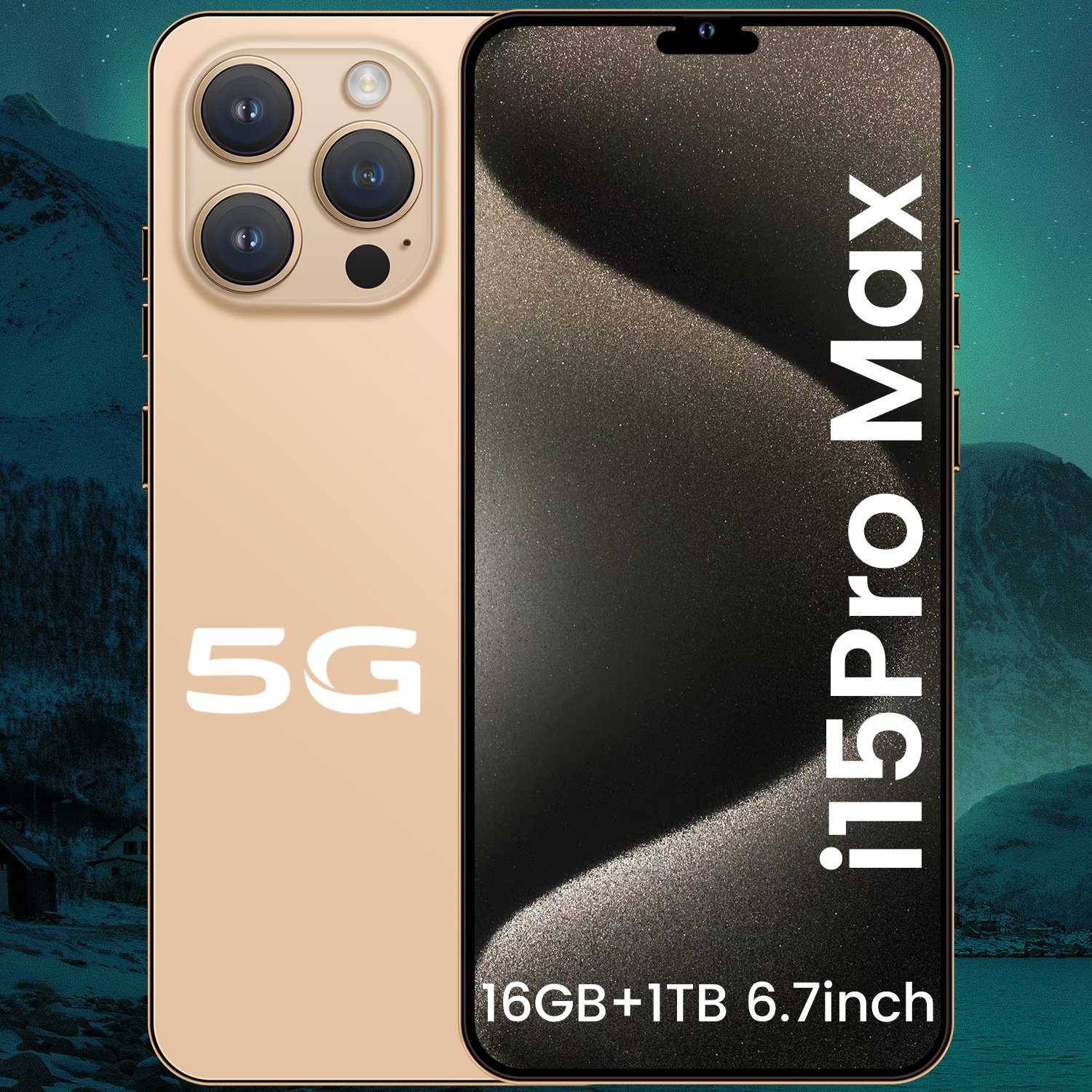 Top Fashion Clone 15 pro max 6.8 inch screen 4G 5G smartphone 8GB+512GB unlocked i cell phone 15 pro max Cheap Version Dual Sim