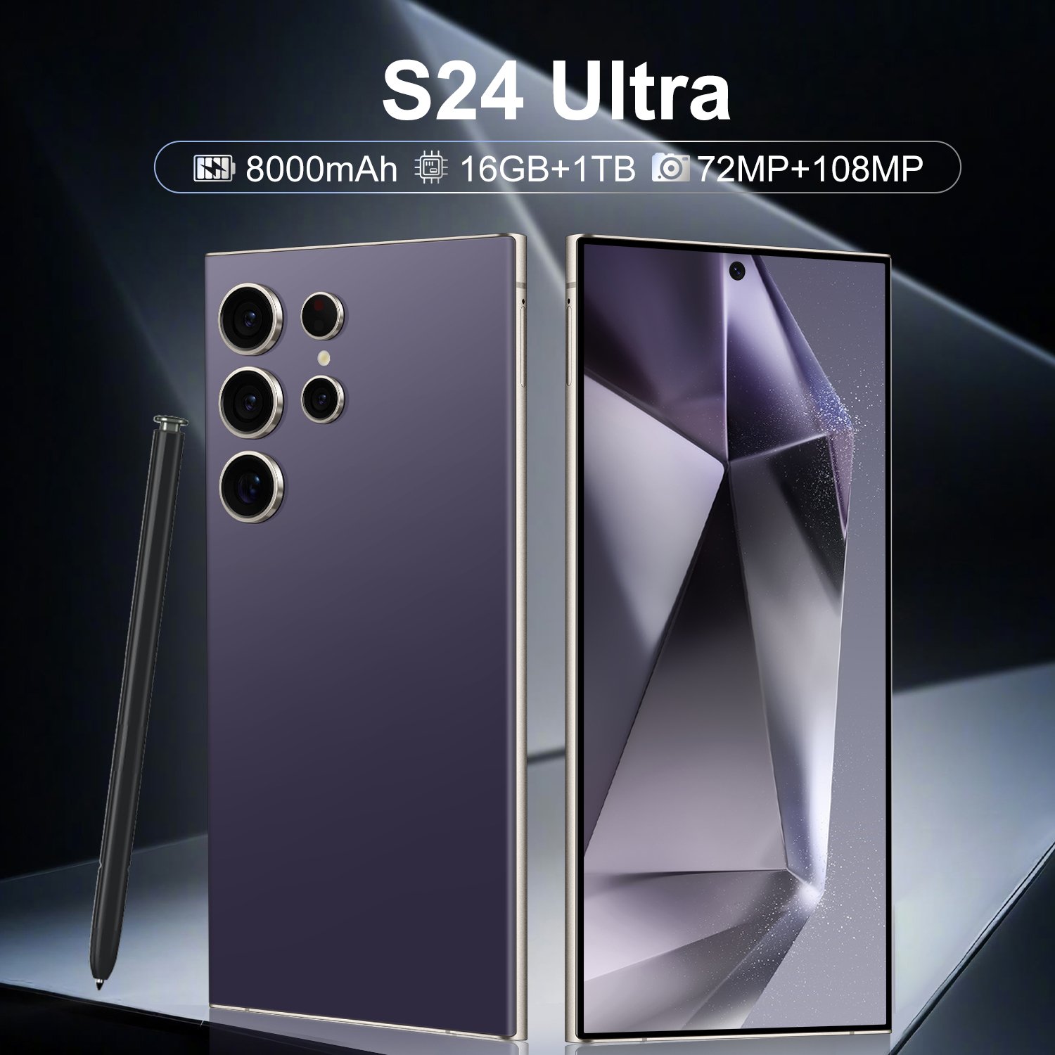 Original Brand New S24 Ultra Phone 6.8 inch 12GB+1TB 4G 5G Smartphones With Stylus 4 Cameras Face ID Unlocked Cellphones