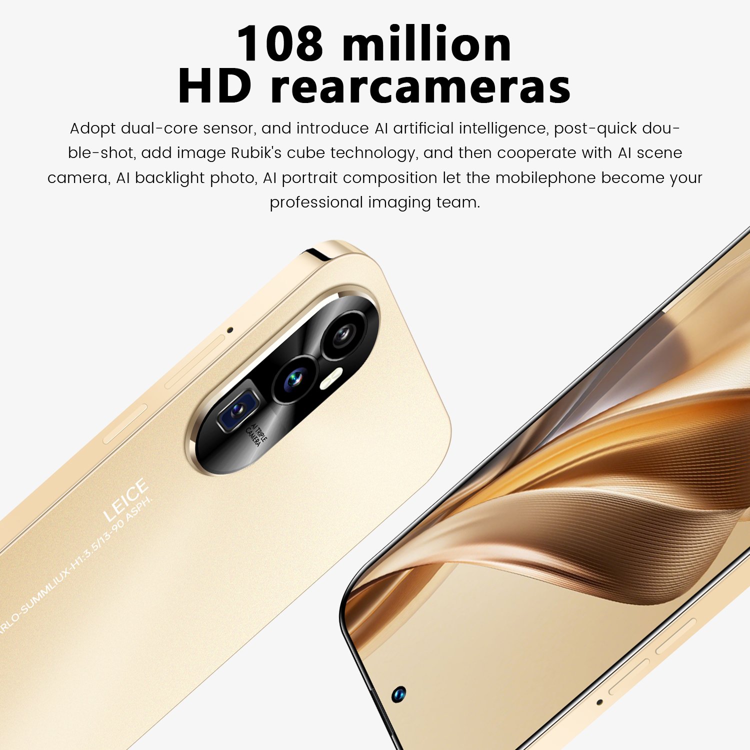New Arrival Hot Sale Reno10 Pro 7.3 Inch Smartphone 10 Core 5G LET phone HD Screen 8+256GB Face ID Global Version Mobile Phone