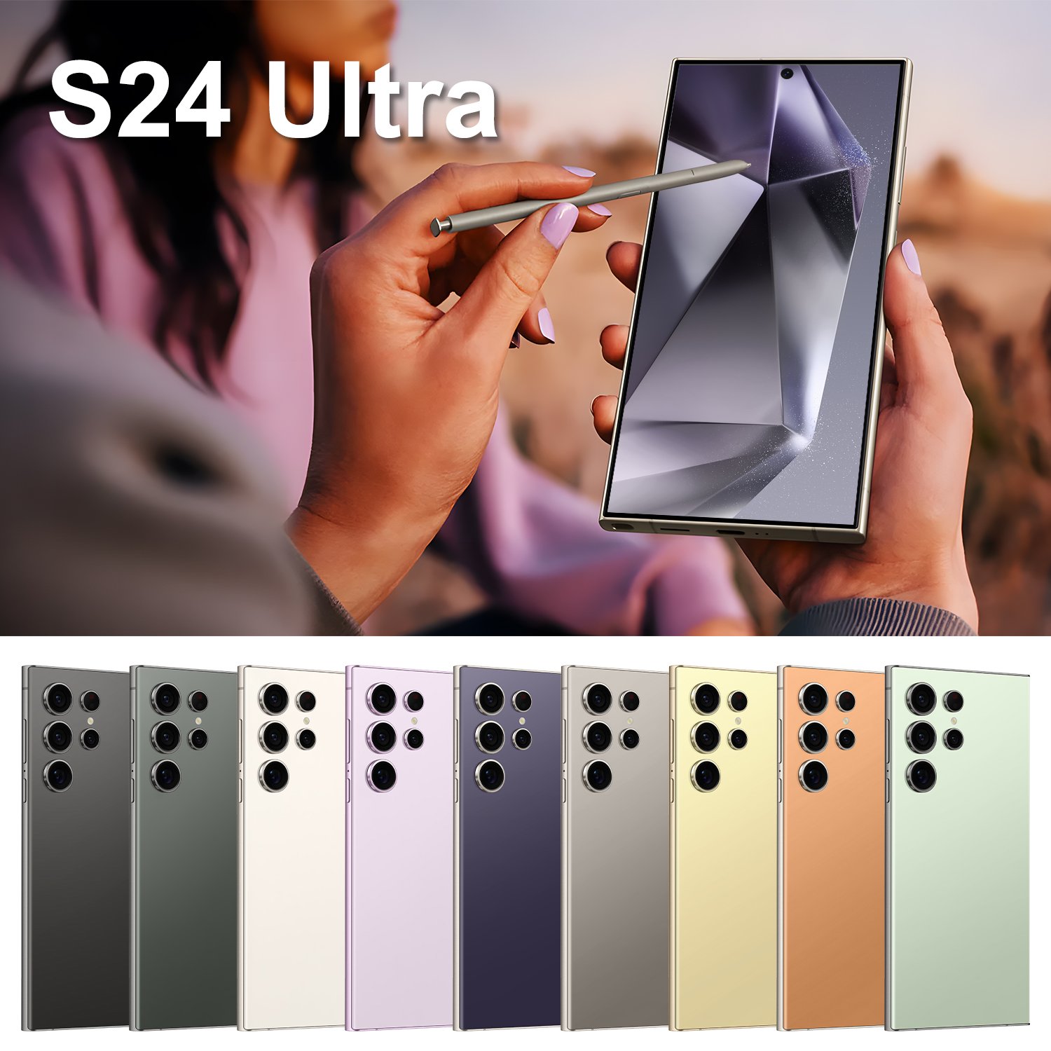 best selling S24 ULTRA original 7.3 inch 16GB+1TB 72MP+108MP Big Screen cellphone Smartphone 5G Mobile Cell Phone