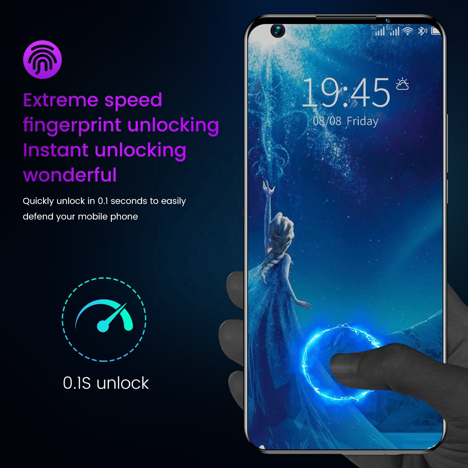 S30U Plus 6.82 inch Large Screen 16GB 512GB 5G Large Capacity Battery Mobile Android 10.0 Smartphone 10 Core Processor