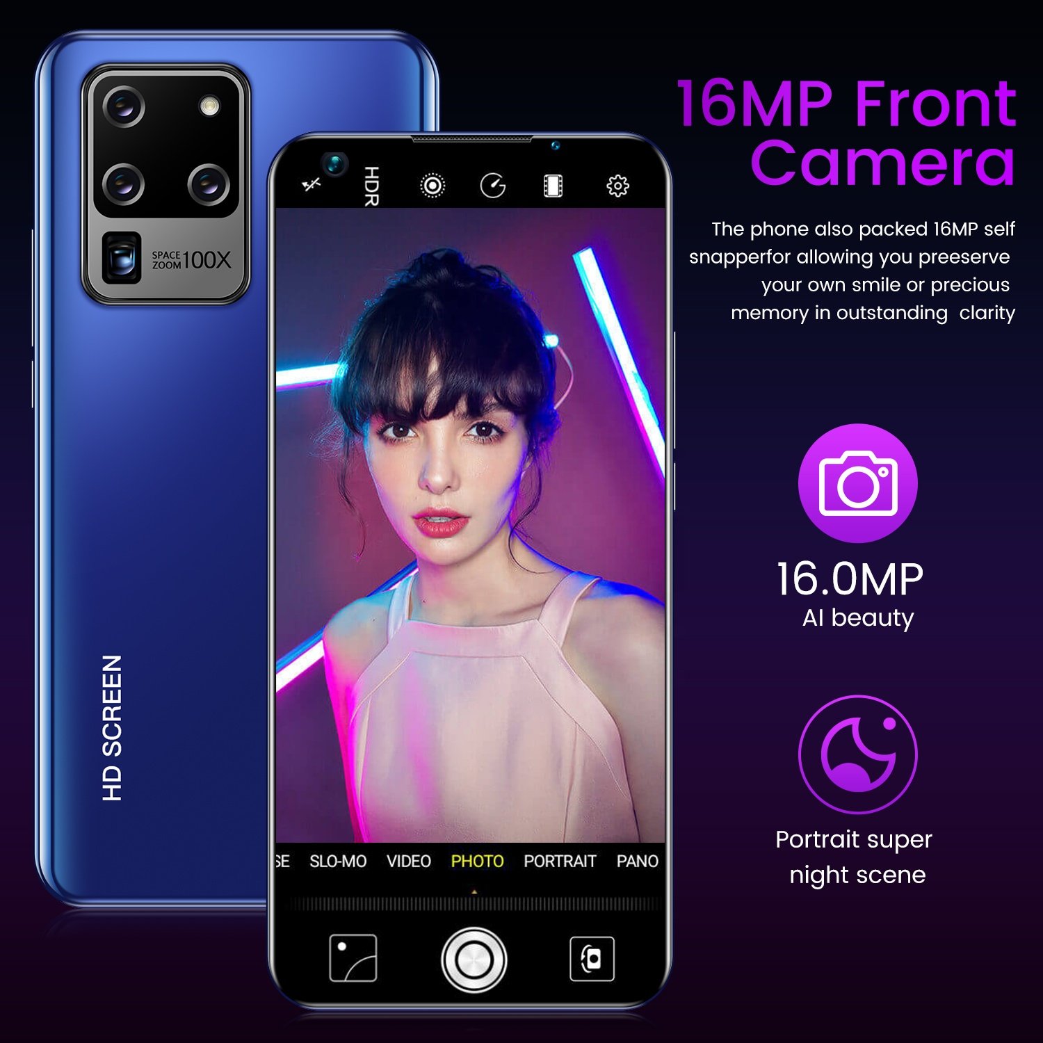S30U Plus 6.82 inch Large Screen 16GB 512GB 5G Large Capacity Battery Mobile Android 10.0 Smartphone 10 Core Processor
