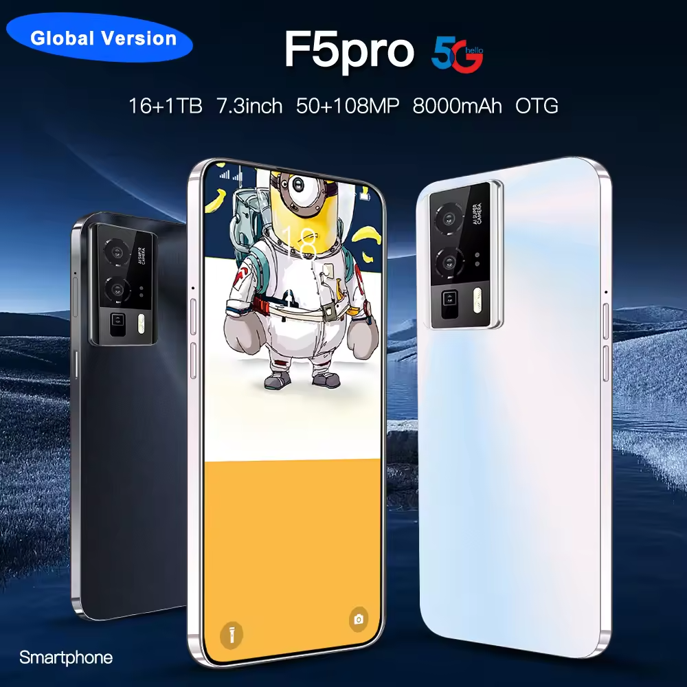 5G Smartphones F5 PRO Large Storage big screen 7.3inch Display Dual SIM Android mobile phone with AI GPT4 gaming smart phone