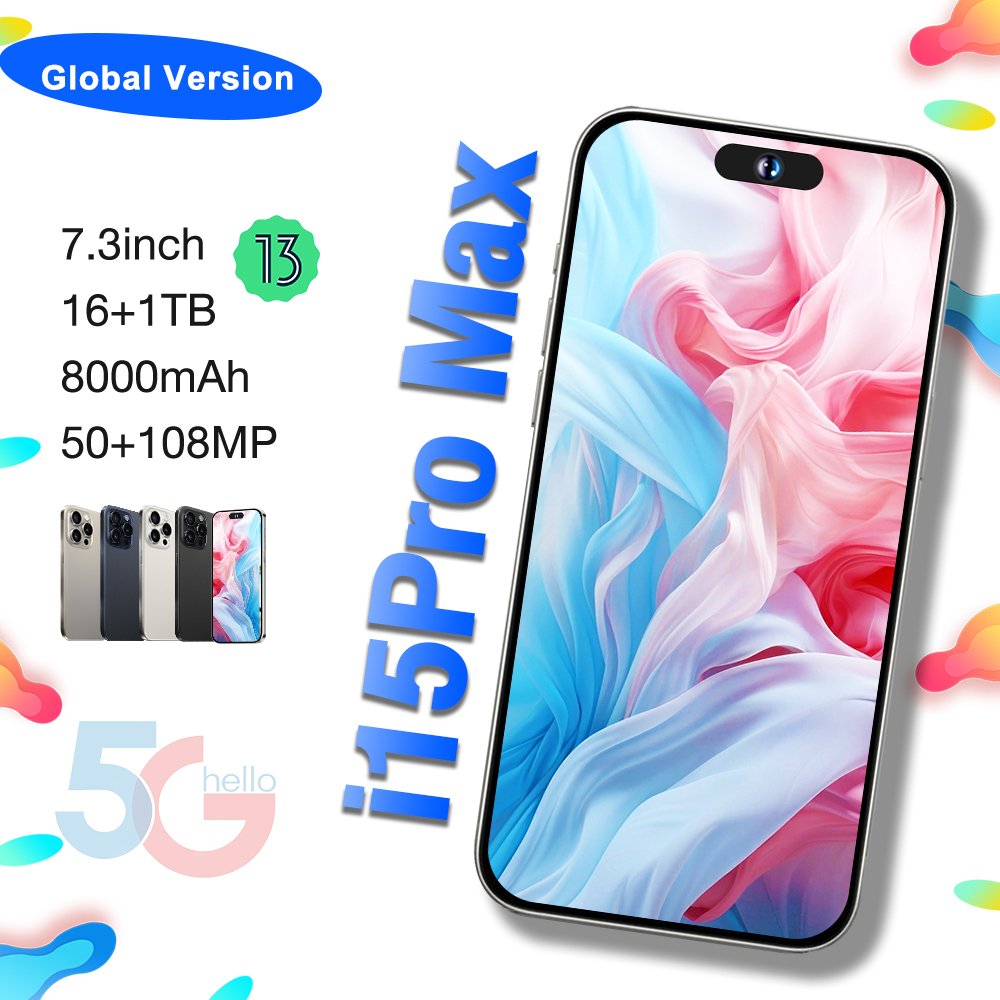 2024 Clone Version 16 pro max 6.8 inch 60HZ Cheap 4G 5G smartphone 8GB+512GB unlocked Dual Sim Card 64MP Cheap 16 Pro Max