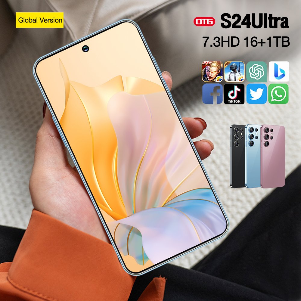 Original phones S24 ultra Smartphones For s24 ultra 16GB+1TB 5G Dual SIM Cellphone Mobile Phone s24 ultra 5g smartphone