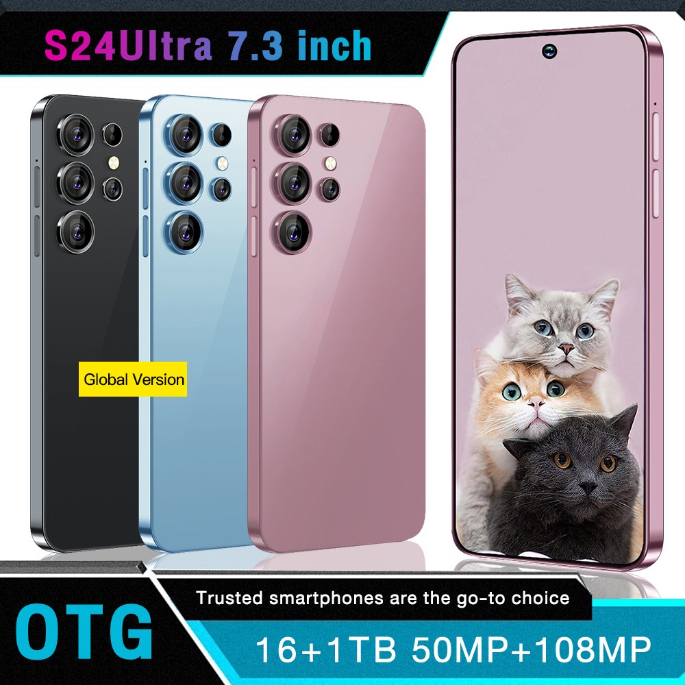 Original phones S24 ultra Smartphones For s24 ultra 16GB+1TB 5G Dual SIM Cellphone Mobile Phone s24 ultra 5g smartphone