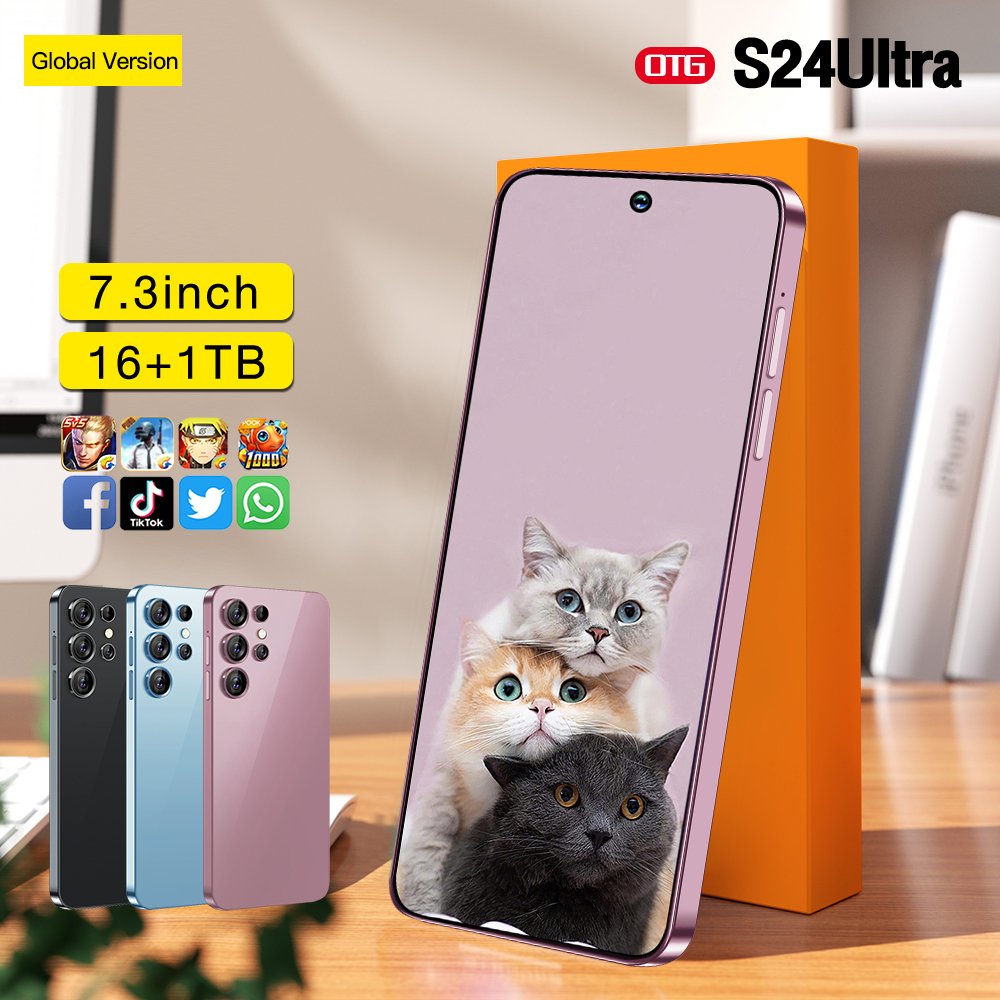 Original phones S24 ultra Smartphones For s24 ultra 16GB+1TB 5G Dual SIM Cellphone Mobile Phone s24 ultra 5g smartphone