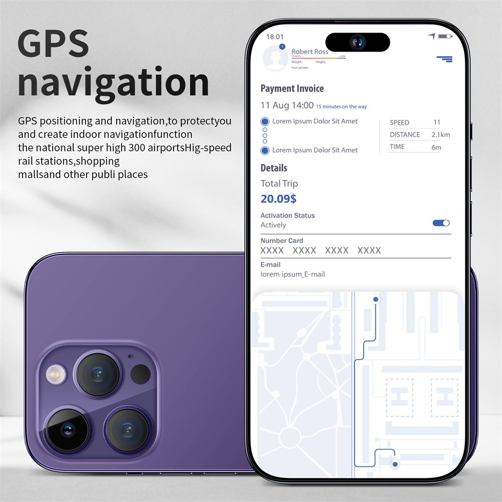 New 5G Smartphone Phone 15 Pro Max Smart Phone 7.3 Inch 50MP+108MP Cellphone 8GB+256GB Large Memory Smart PhoneCellphone