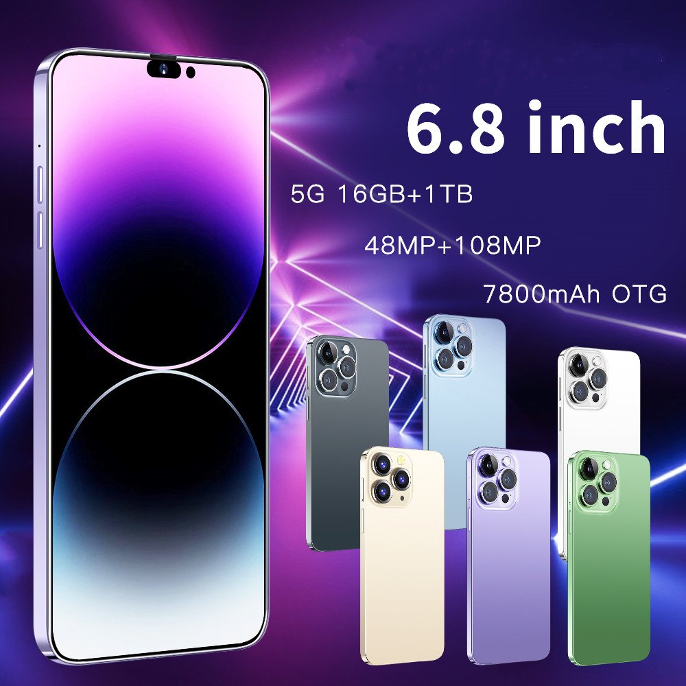 Phone 15 pro max 12GB+512GB Smartphone 5g Smartphone 6.7inch Screen Dual Sim Card I 15 phone 15 Pro Max 5g De Smartphones 64MP