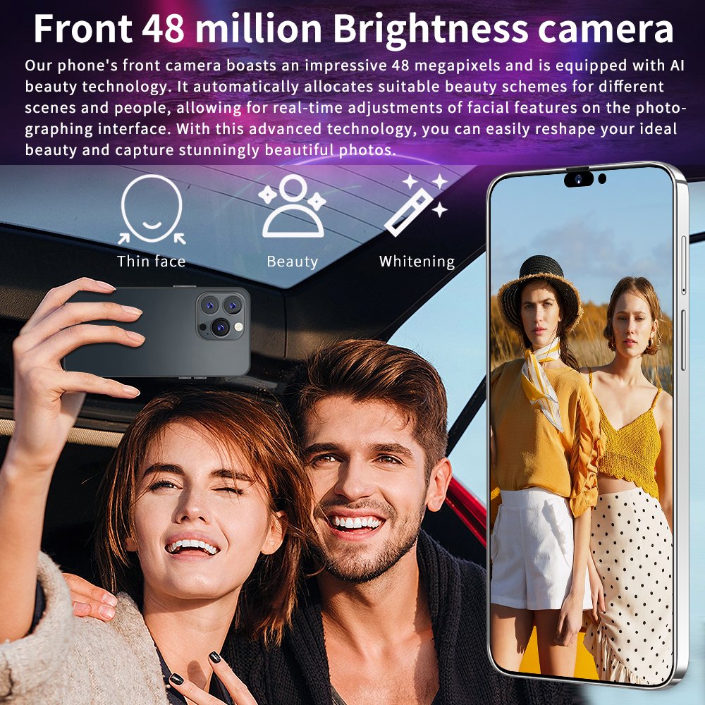 Phone 15 pro max 12GB+512GB Smartphone 5g Smartphone 6.7inch Screen Dual Sim Card I 15 phone 15 Pro Max 5g De Smartphones 64MP