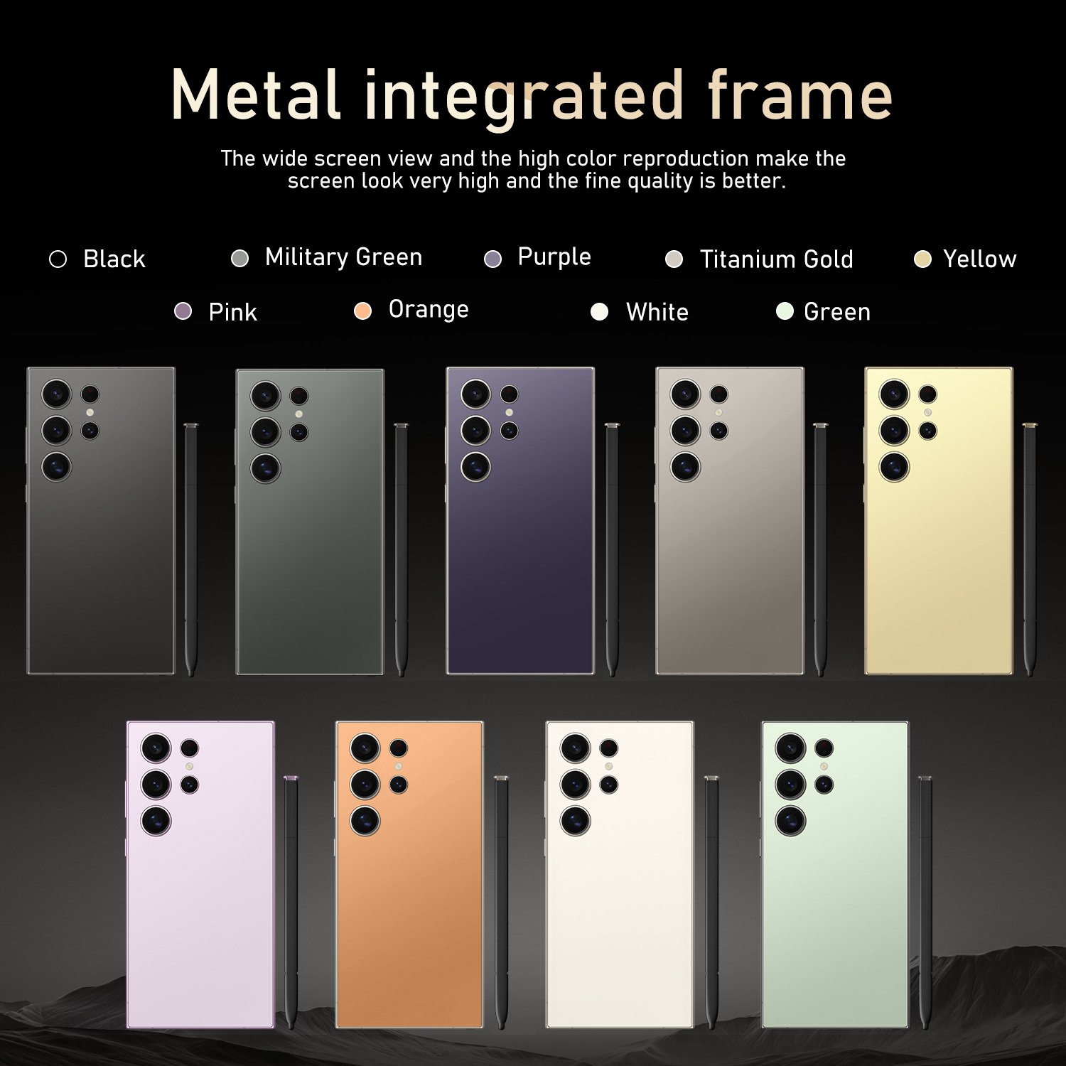 Hot selling Unlocked Cell Phone for Original Custom S24 Ultra 7.3 Big Screen 5G smart phone 16+1TB Android mobile phones