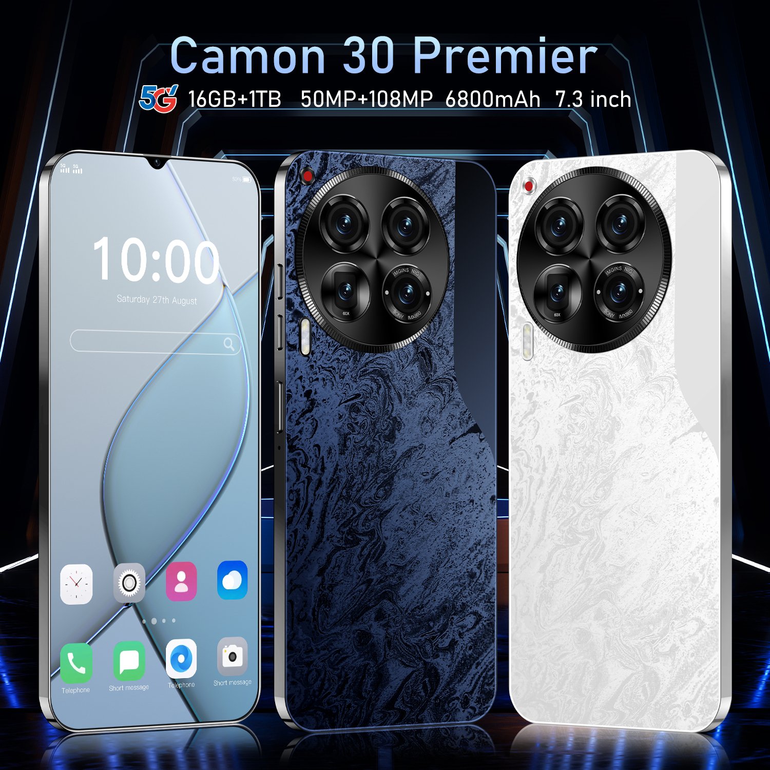 Camon 30 Premier 5G Smartphone 2SIM Cellphone Wholesale Android Mobile Phones 2024 Original 16GB RAM 1TB Smart Phone Lcd Type C