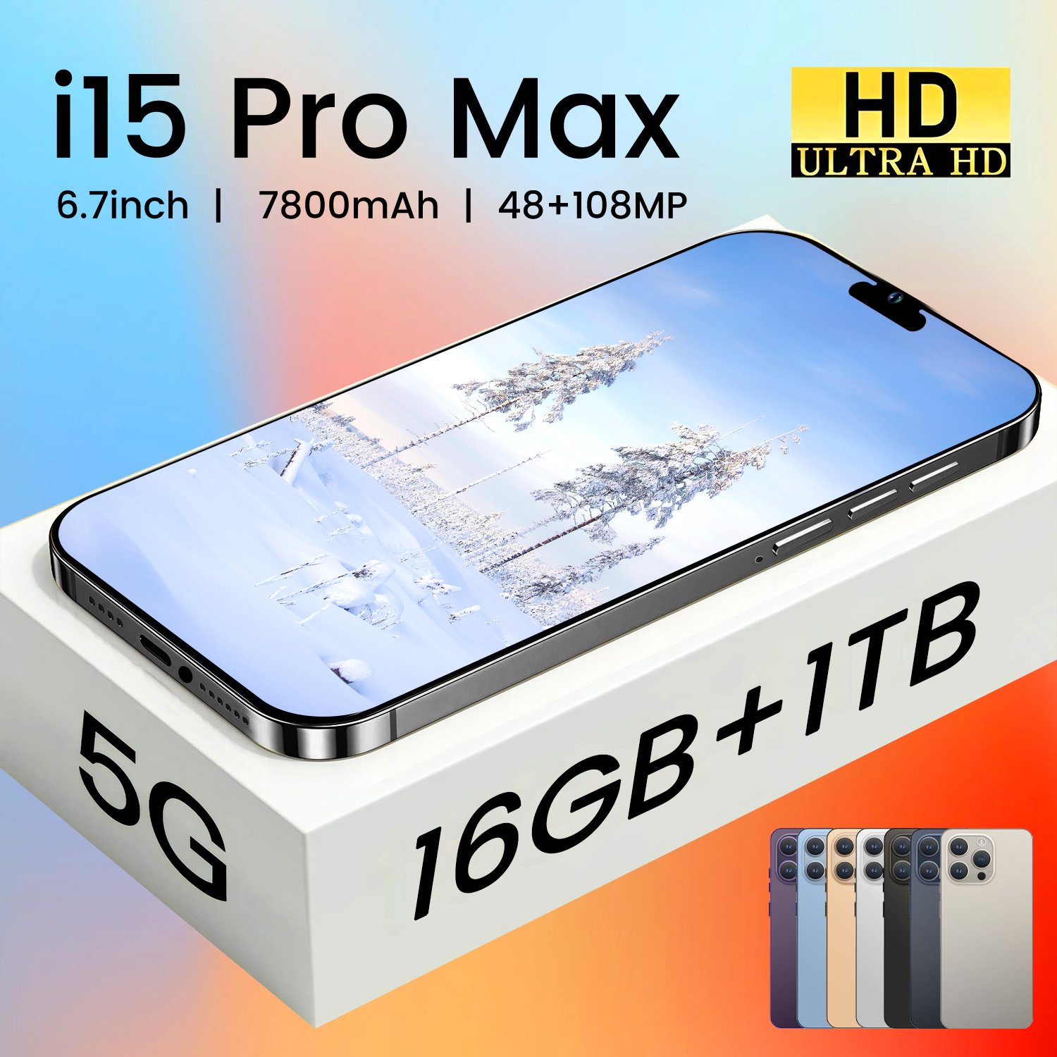 Hot sale Wholesale price 15 pro max mobile phone 32MP+64MP 5G smartphone 6.7inch HD Full Screen New phoene 15 Ultra Phone