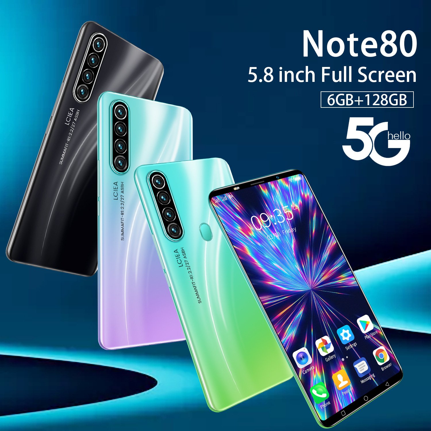 Hot Sale Note 30 plus Spot Cross-border Android Phone 5.8-inch Drop Screen Mobile Phone Factory Direct Supply Smartphone note80