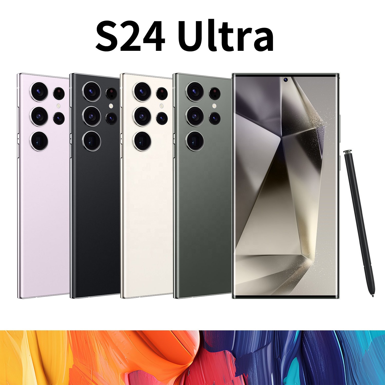 Original Hot Selling S24 Ultra Mobilephone 16GB+1TB 72MP+108MP Face Unlock Full Display Android 13 Cellphone 4G&5G Smartphone