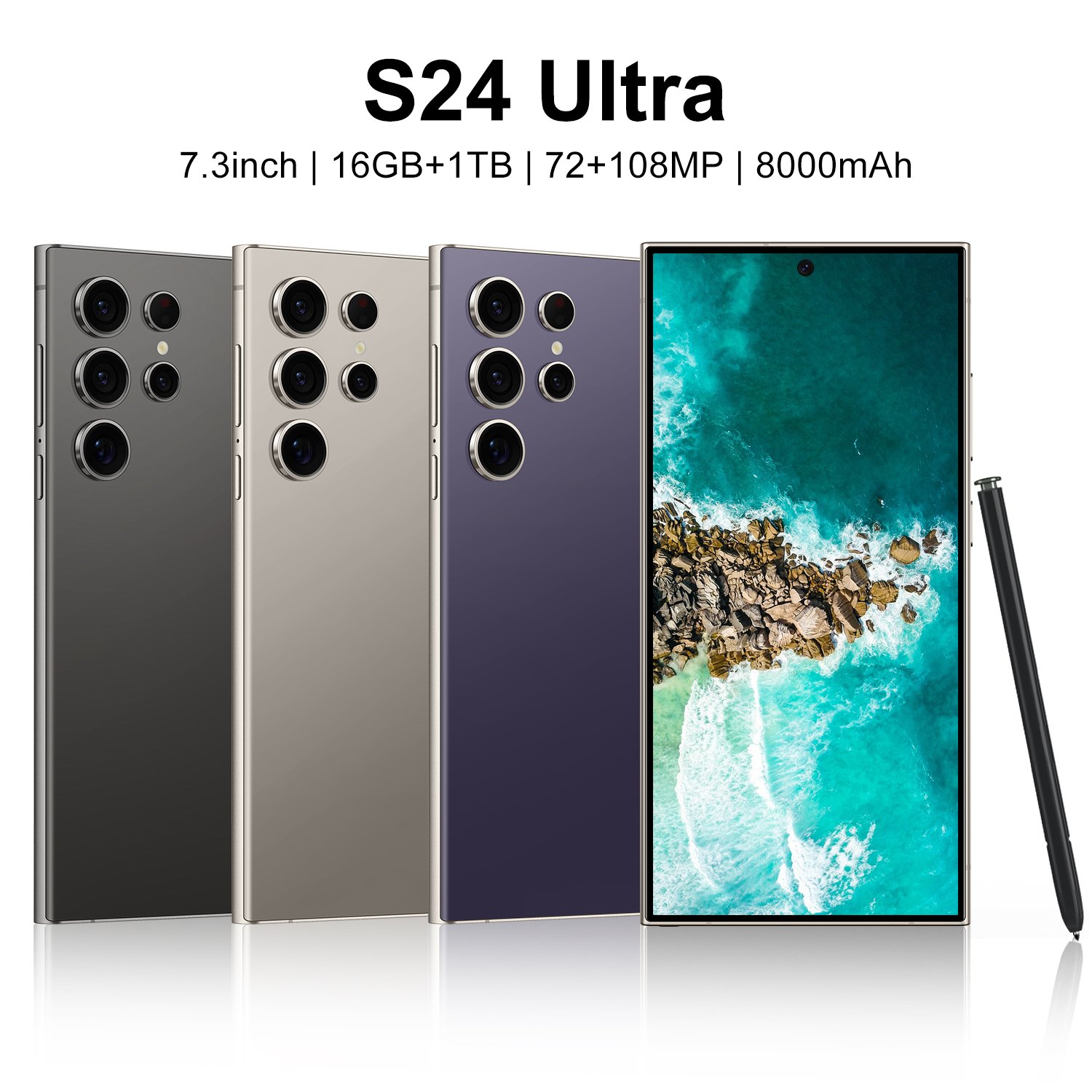 Factory Price s24 ultra Smartphone For s24 ultra 16GB+1TB 5G Dual SIM Cellphone Mobile Phone s24 ultra 5g smartphone