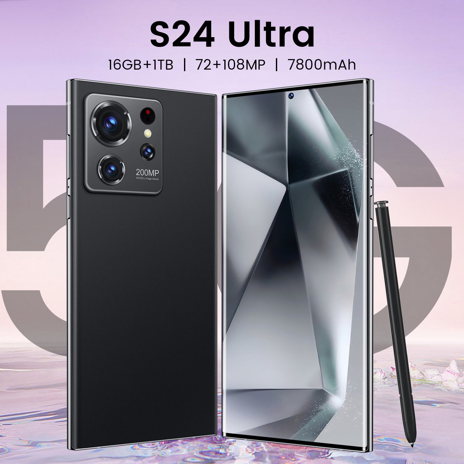 5G Phones Android 14.0 Mobile phones Cellphone Original S24 Ultra 16GB+512GB Smartphone 7.3inch Unlocked dual card smart phone