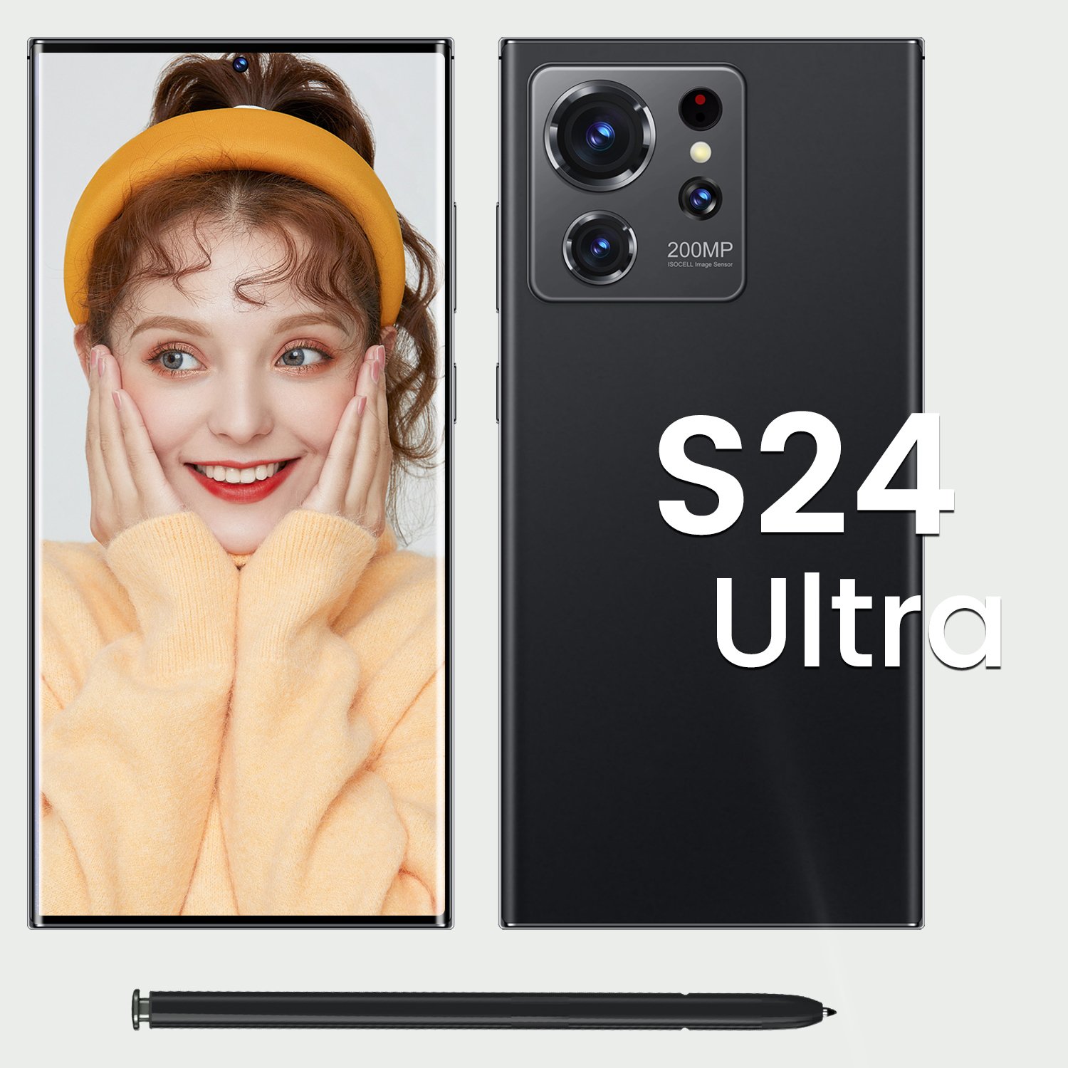 5G Phones Android 14.0 Mobile phones Cellphone Original S24 Ultra 16GB+512GB Smartphone 7.3inch Unlocked dual card smart phone
