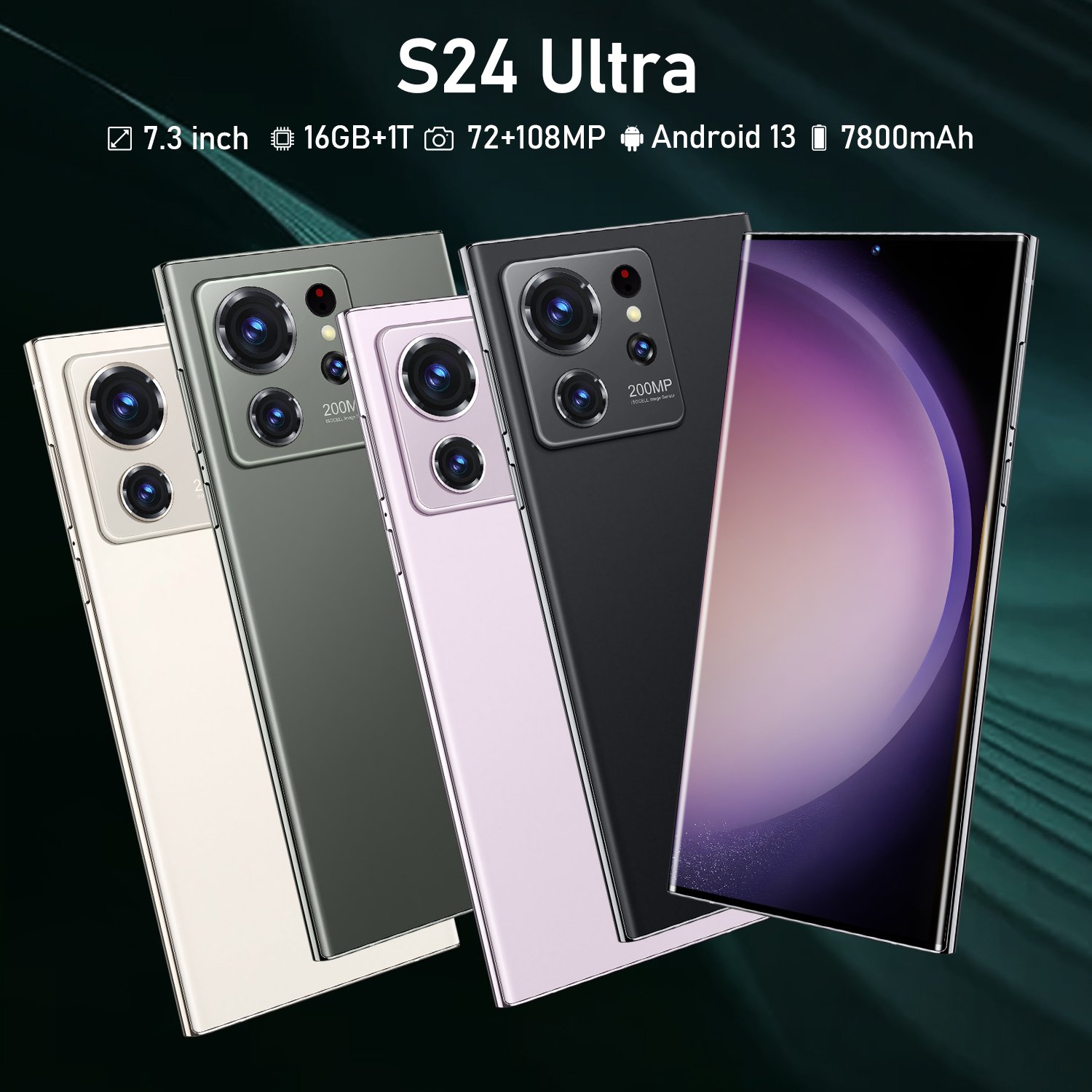 5G Phones Android 14.0 Mobile phones Cellphone Original S24 Ultra 16GB+512GB Smartphone 7.3inch Unlocked dual card smart phone