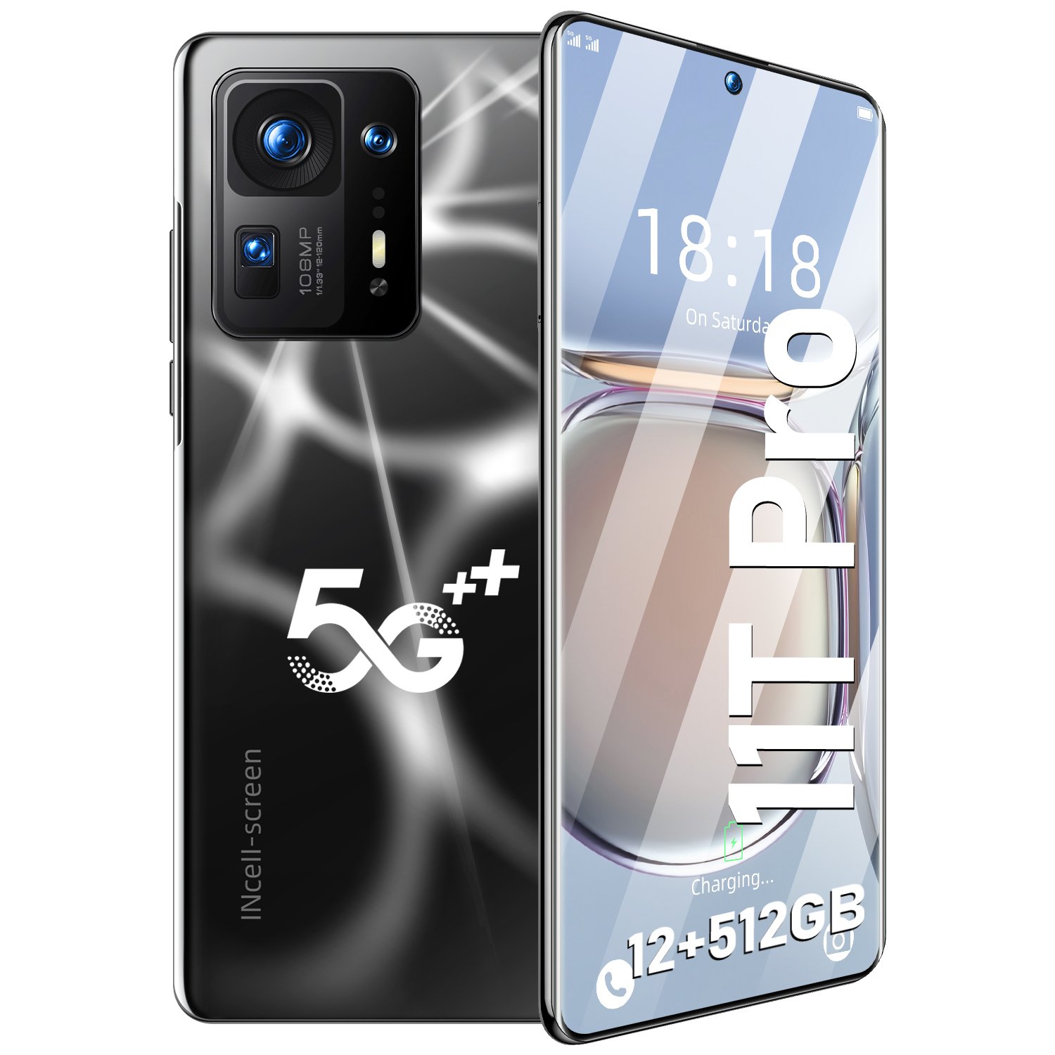 New Year's gift XaoMi 11T pro Smartphone 12GB+512GB large memory mobile phones 7.3inch screen factory factory direct cell phone