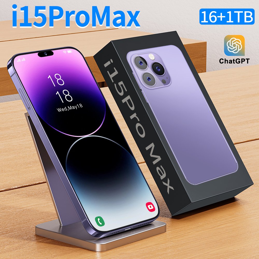 2024 original i15 phone 15 pro max 5g smartphone new arrival 6.7 Inches 16GB+512GB phone 15 clone Unlocked Android Mobile Phones