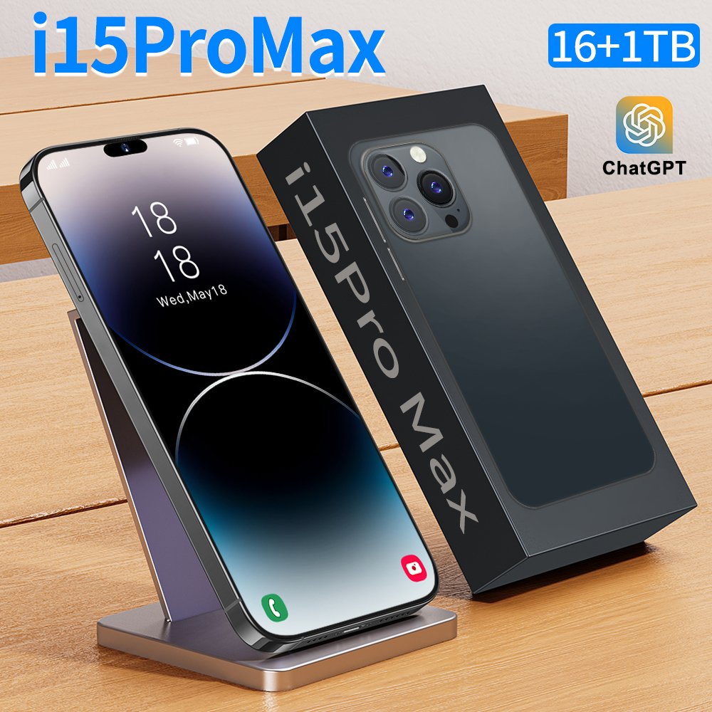 2024 original i15 phone 15 pro max 5g smartphone new arrival 6.7 Inches 16GB+512GB phone 15 clone Unlocked Android Mobile Phones
