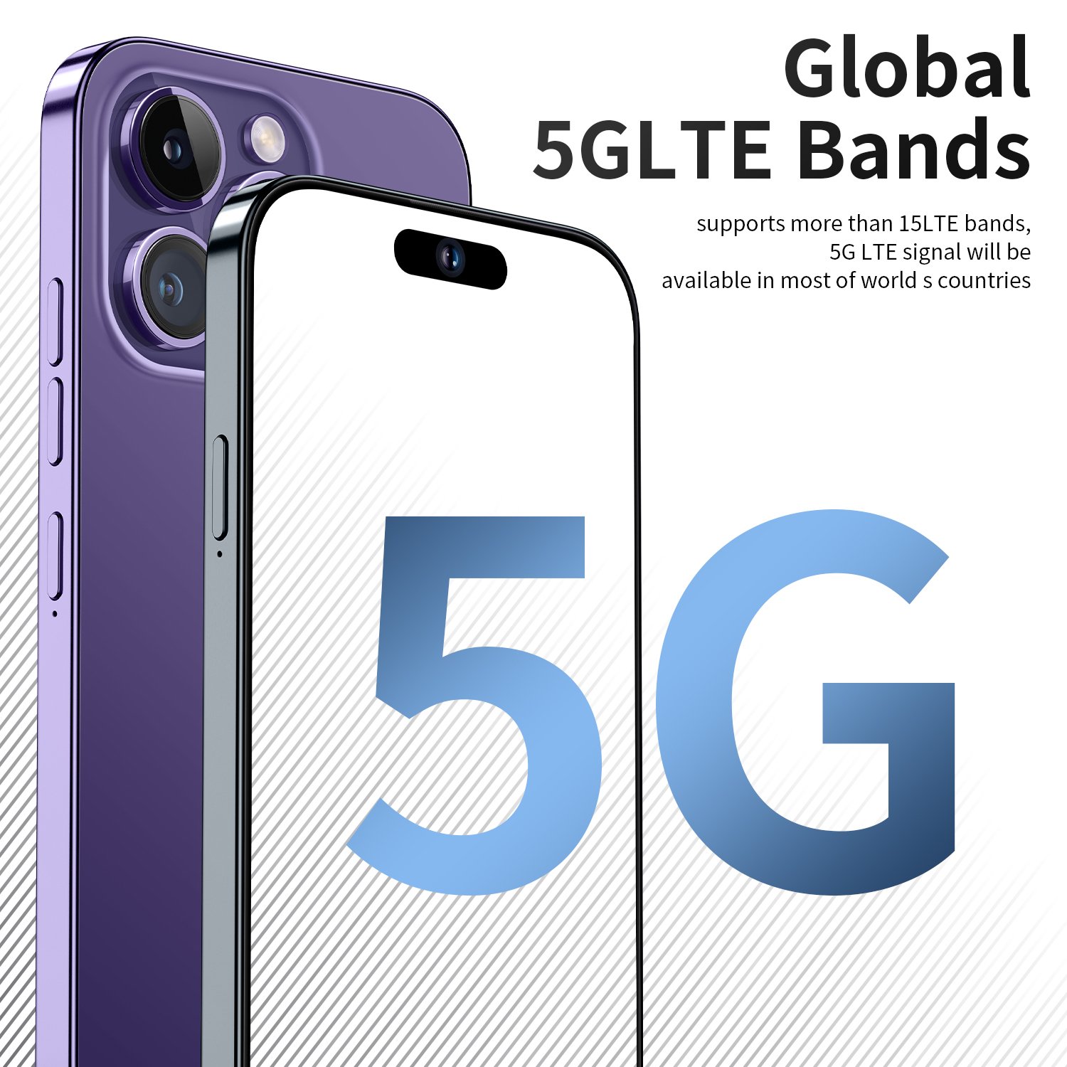 New 5G Smartphone Phone 15 Pro Max Smart Phone 7.3 Inch 50MP+108MP Cellphone 16GB+1TB Large Memory Smart PhoneCellphone