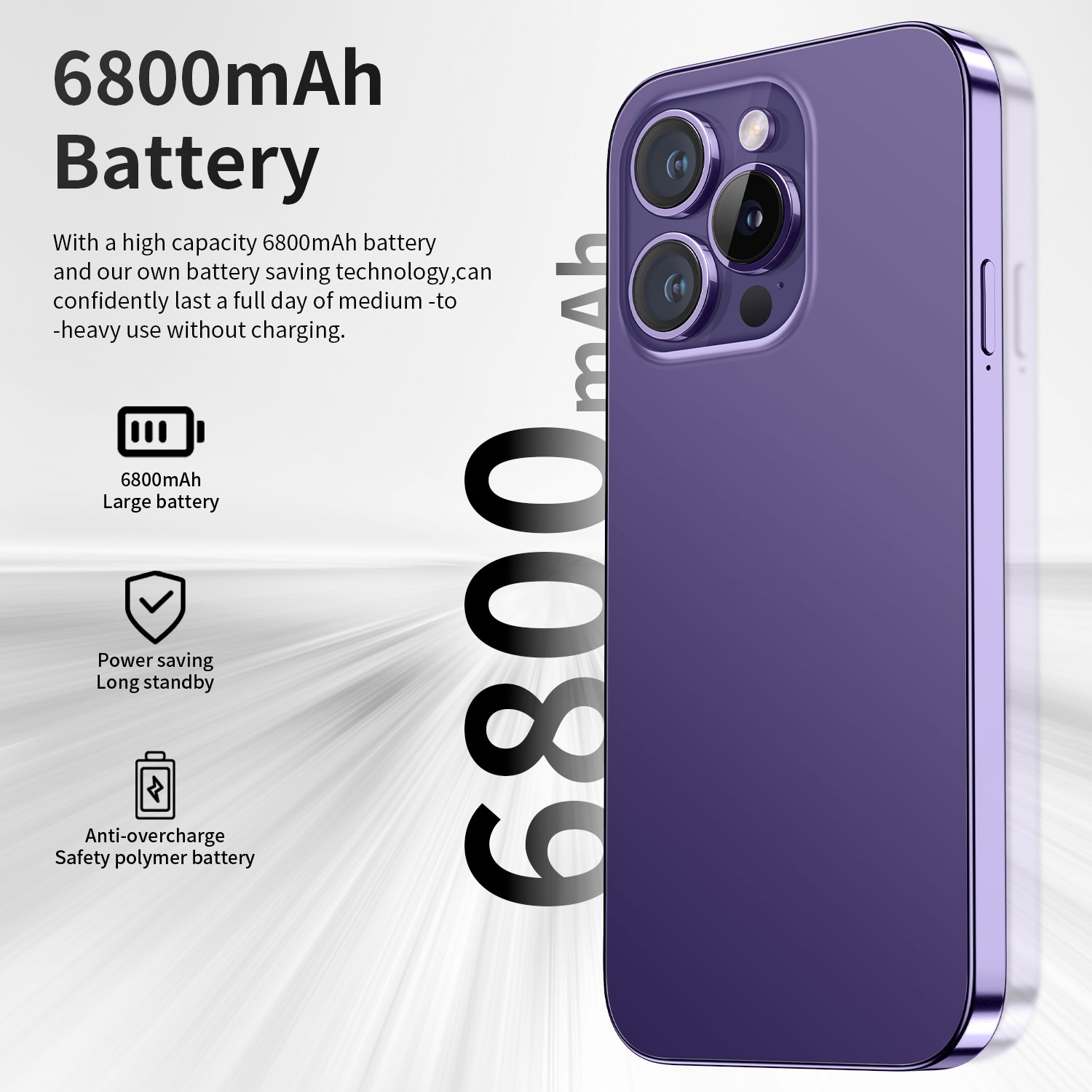 New 5G Smartphone Phone 15 Pro Max Smart Phone 7.3 Inch 50MP+108MP Cellphone 16GB+1TB Large Memory Smart PhoneCellphone