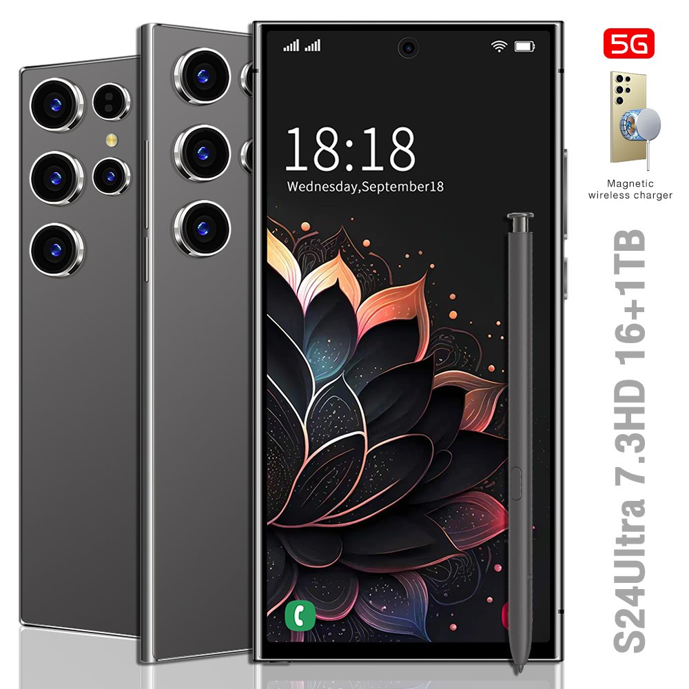 New 2024 Original mobile phone S24 Ultra 7.2 inch 16GB+1TB 4G 5G Smartphones Unlocked Gaming Android Dual Sim Cellphones
