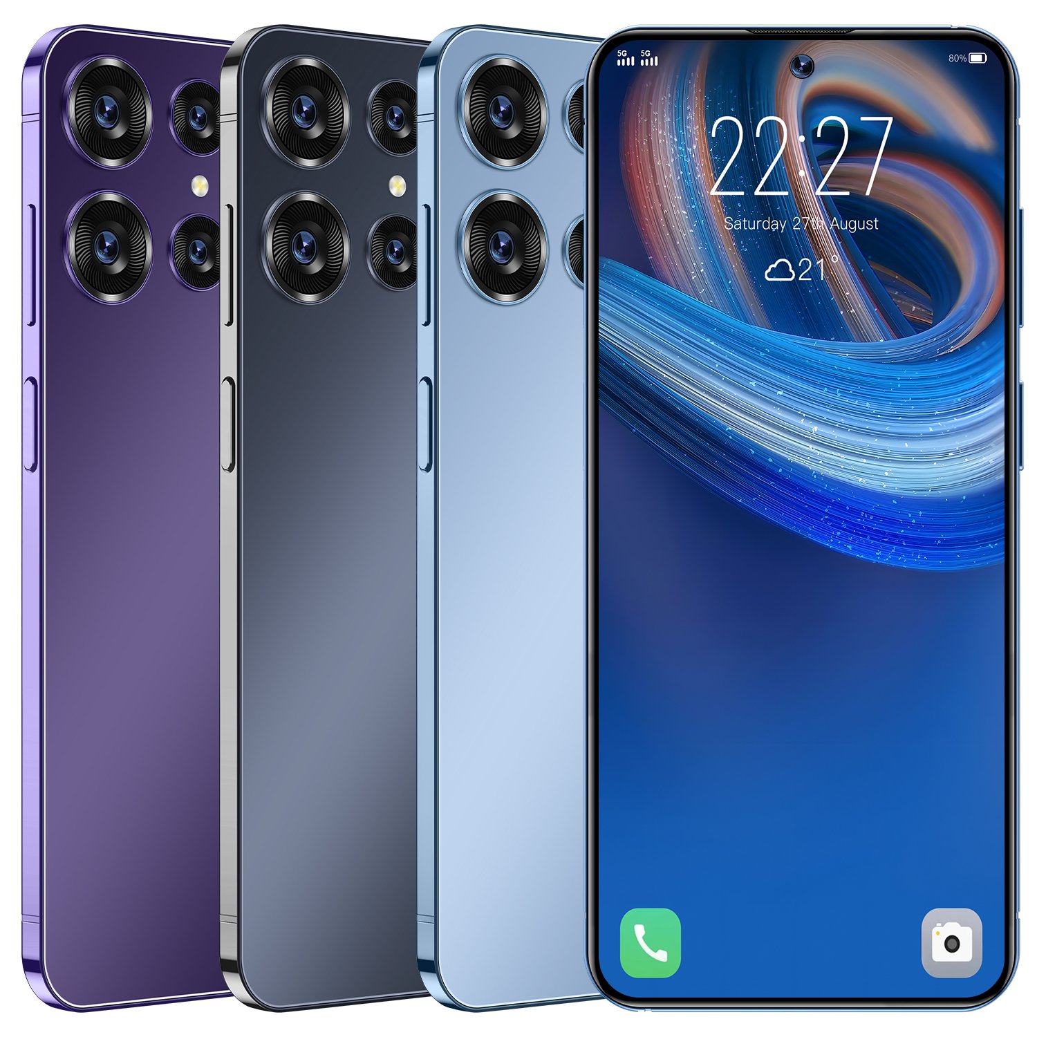 New Global S24 ULTRA Cell Phone 7.3 Inch Big Screen 5G Smartphone 16GB+1TB Dual SIM Android Mobile Phone S24 ULTRA