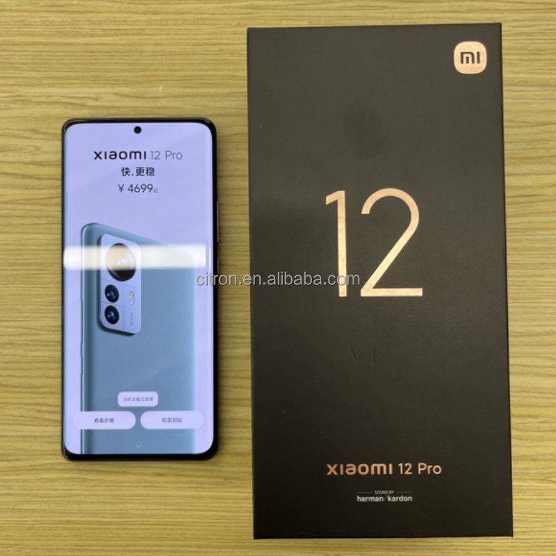 Original Xiaomi 12 Pro Cellular Phone, 50MP 12GB+256GB 2K Screen MIUI 13 Heart Rate 5G Smartphone, Support NFC Wireless Charging