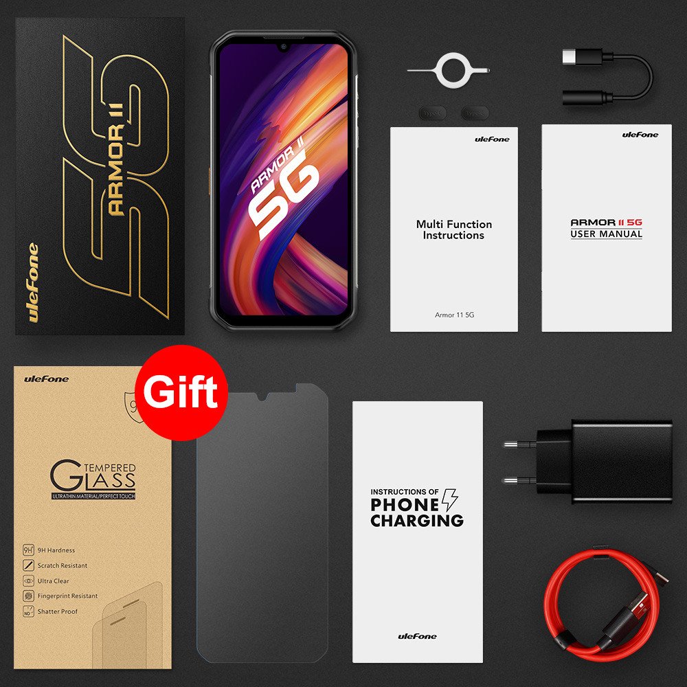 Ulefone Amor 11 5G Mobile Phone 8G 256G 48MP Camera 5200mAh 6.1" Cell Phone Wireless Charge Armor 11 Smartphone