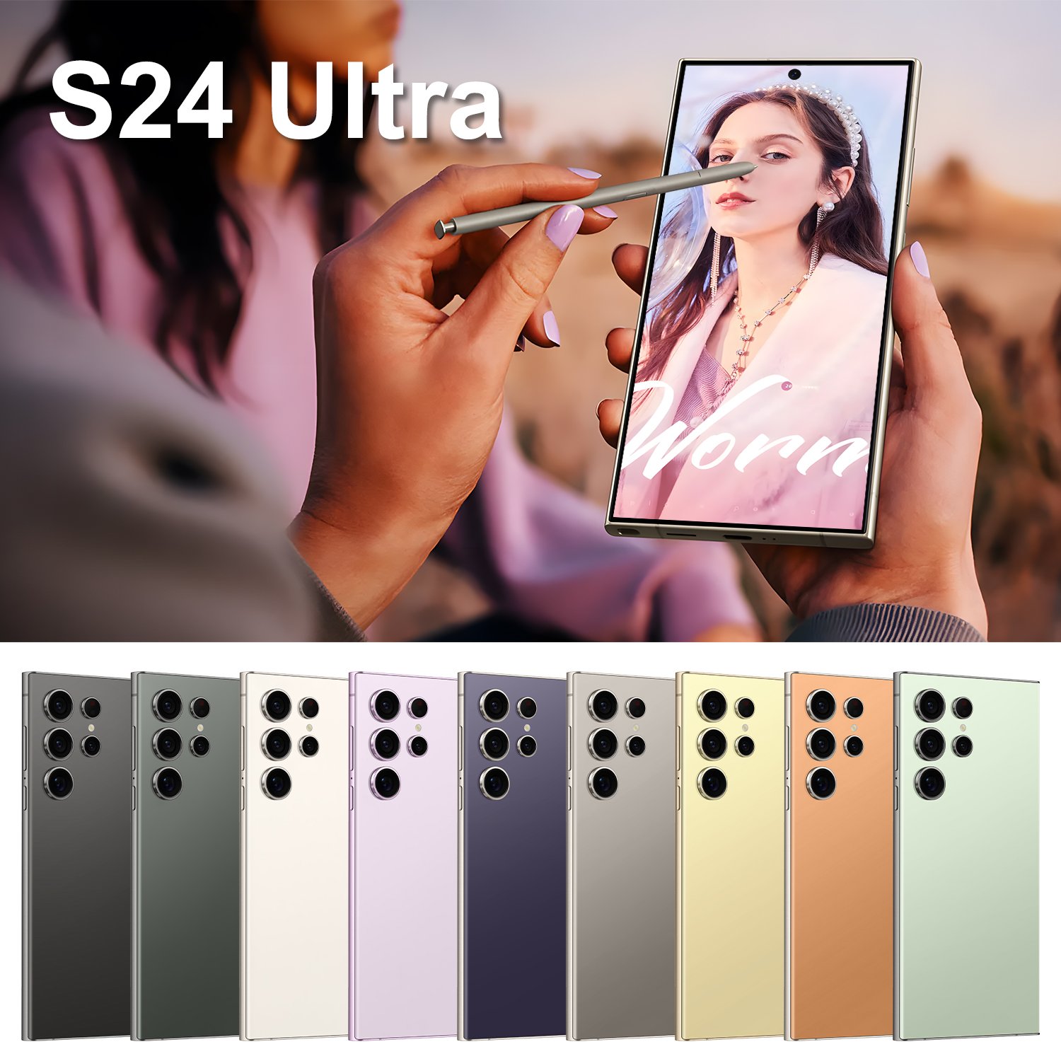 Best Mobile Phones S24 Ultra 7.3 inch 5G smartphones Face ID Supplier Wholesale Cell Android Price