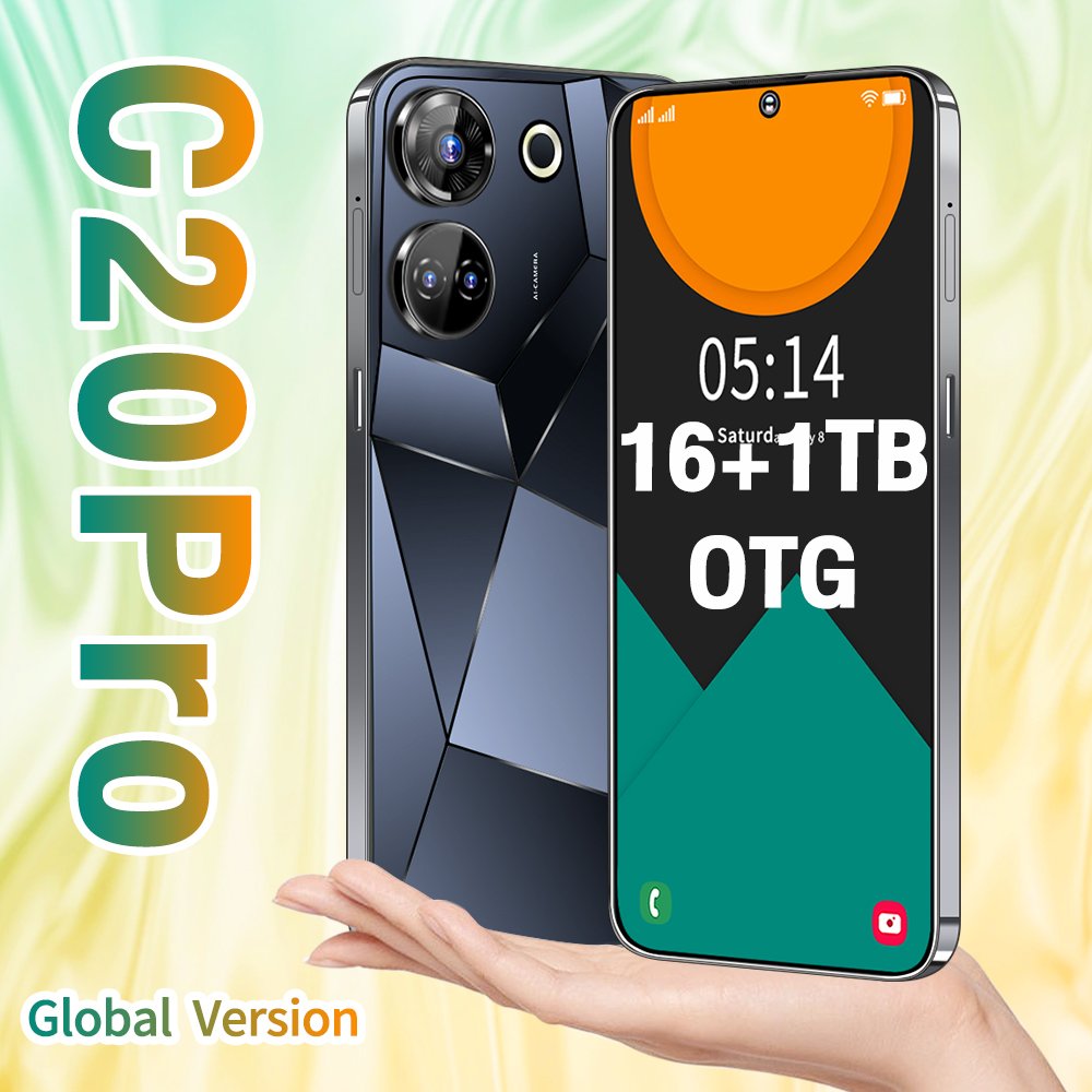C20 Android Phones Wholesale 5G Dual SIM 16GB RAM 1TB Storage Global Network and Secure Biometric Unlocks