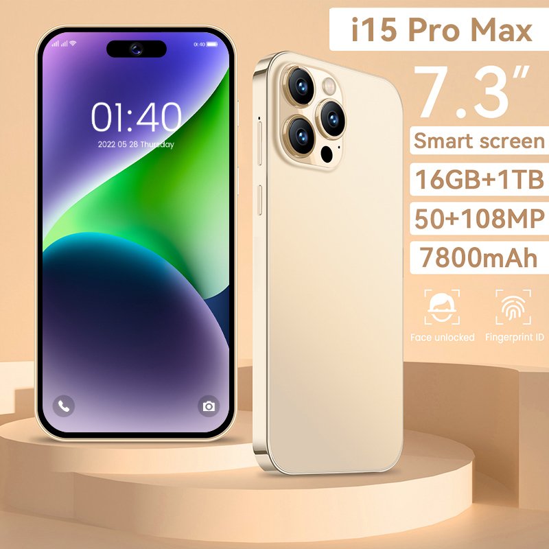 Phone 15 Pro Max Smartphone 5g Smartphone 7.3inch Screen Dual Sim Card I15 Phone 15 Pro Max 5g Smart Phone