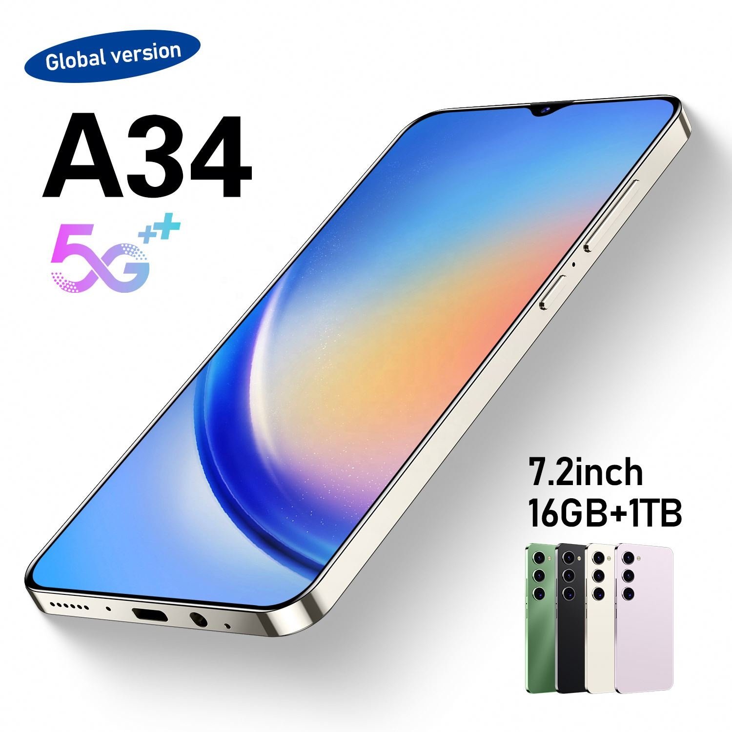 2023 5G Smartphone a15 high quality brand new unlocked a34 5g android Original Mobile Phone for samsung a34 5g movil A14 phone