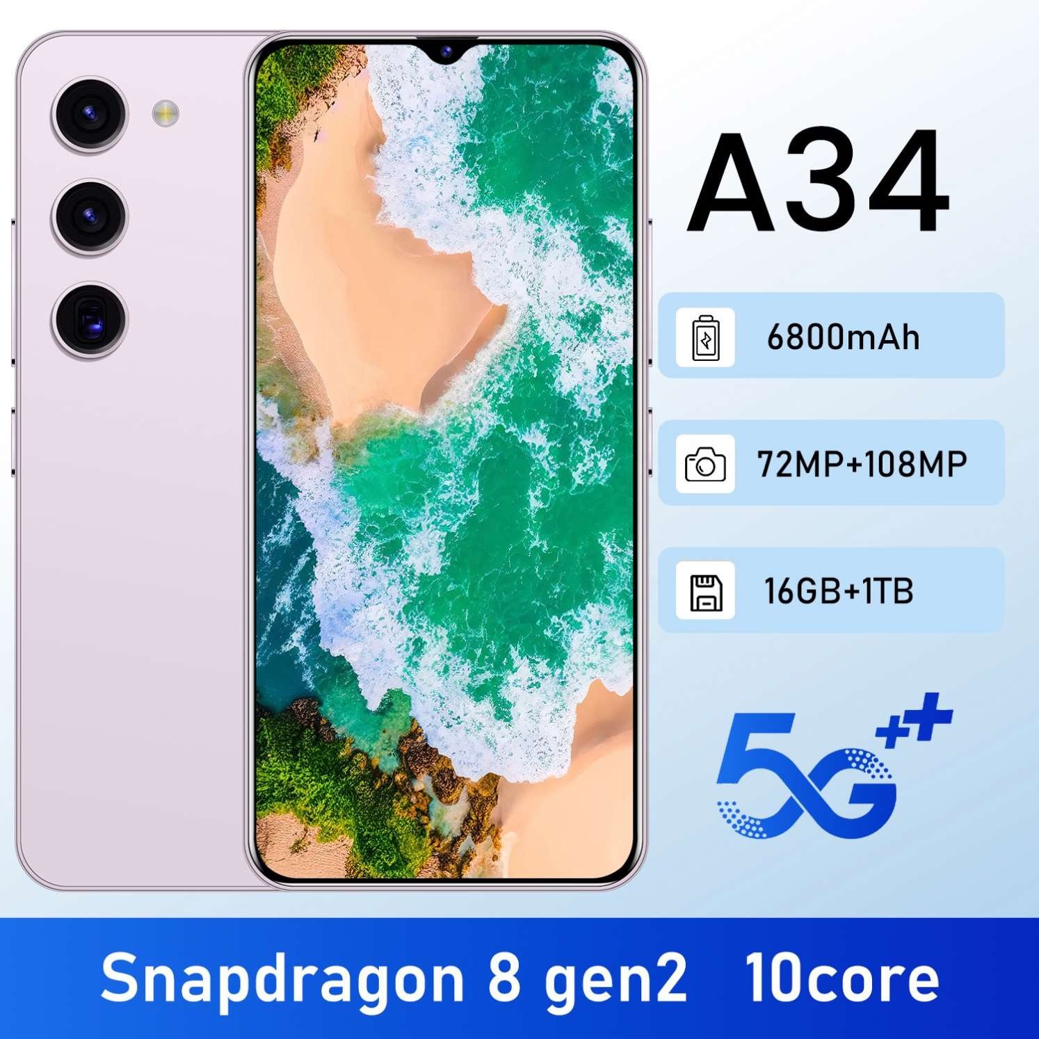 2023 5G Smartphone a15 high quality brand new unlocked a34 5g android Original Mobile Phone for samsung a34 5g movil A14 phone