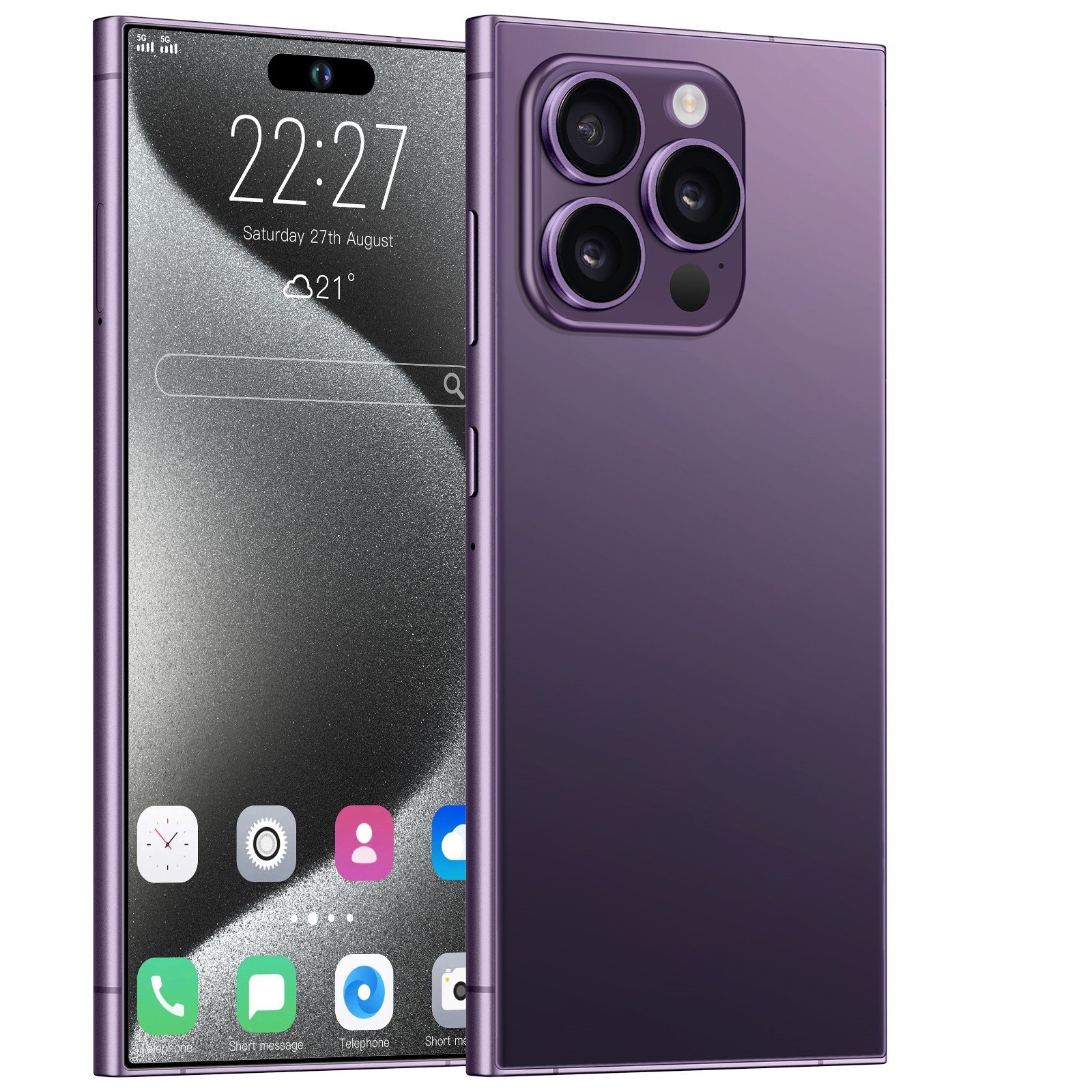Big Screen16 pro max 7.3 inch Full Screen WIFI GPS I16 Smartphone 16GB+1TB Android 4G 5G Mobile phone New arrived smart phone