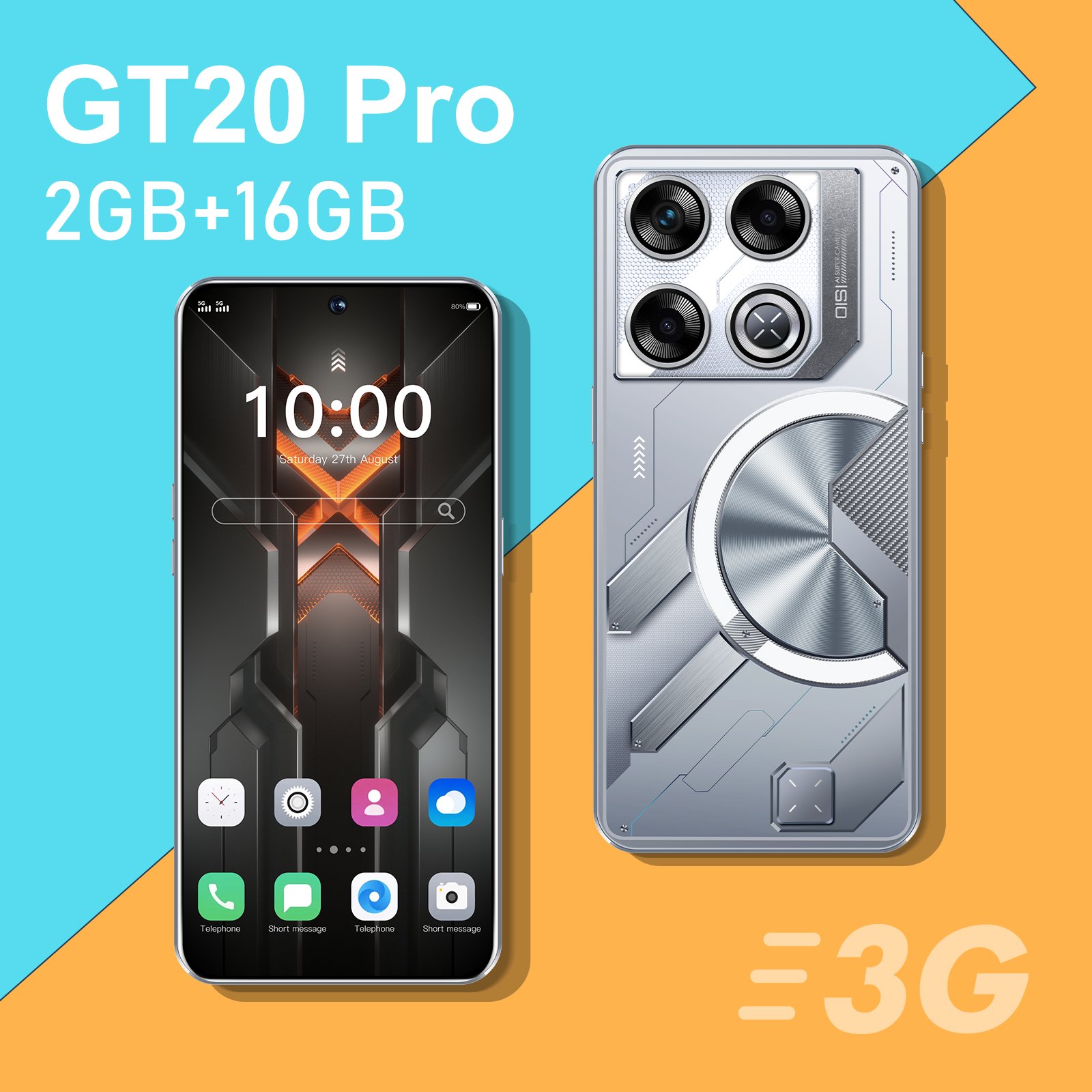 HX original phone Gt20 Pro 7.3-inch high-definition 16GB+1TB phone face unlock 5G smartphone factory wholesale price