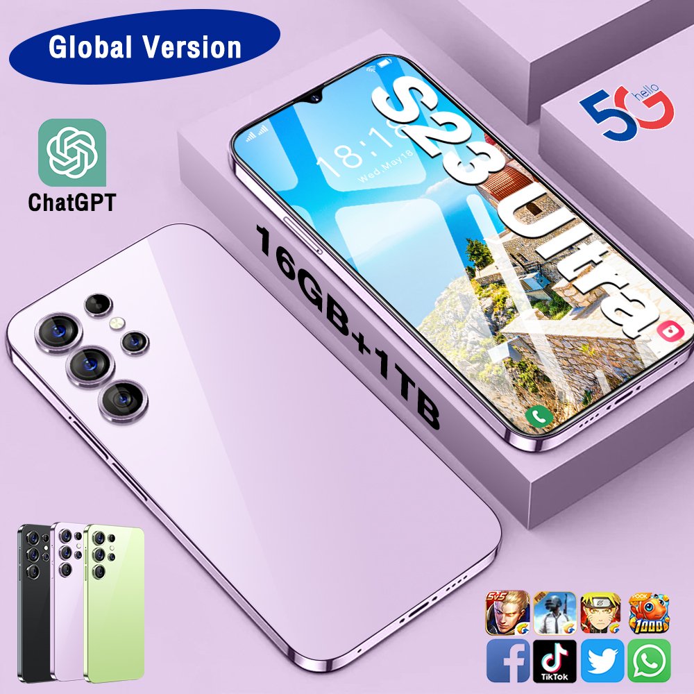 Medome Galaxay Amsung S23 Ultra 5G Smartphone Mobile Phone Brand New Original 16G 1TB 6.8inc LED Smart Phone Mobail Phone 4G
