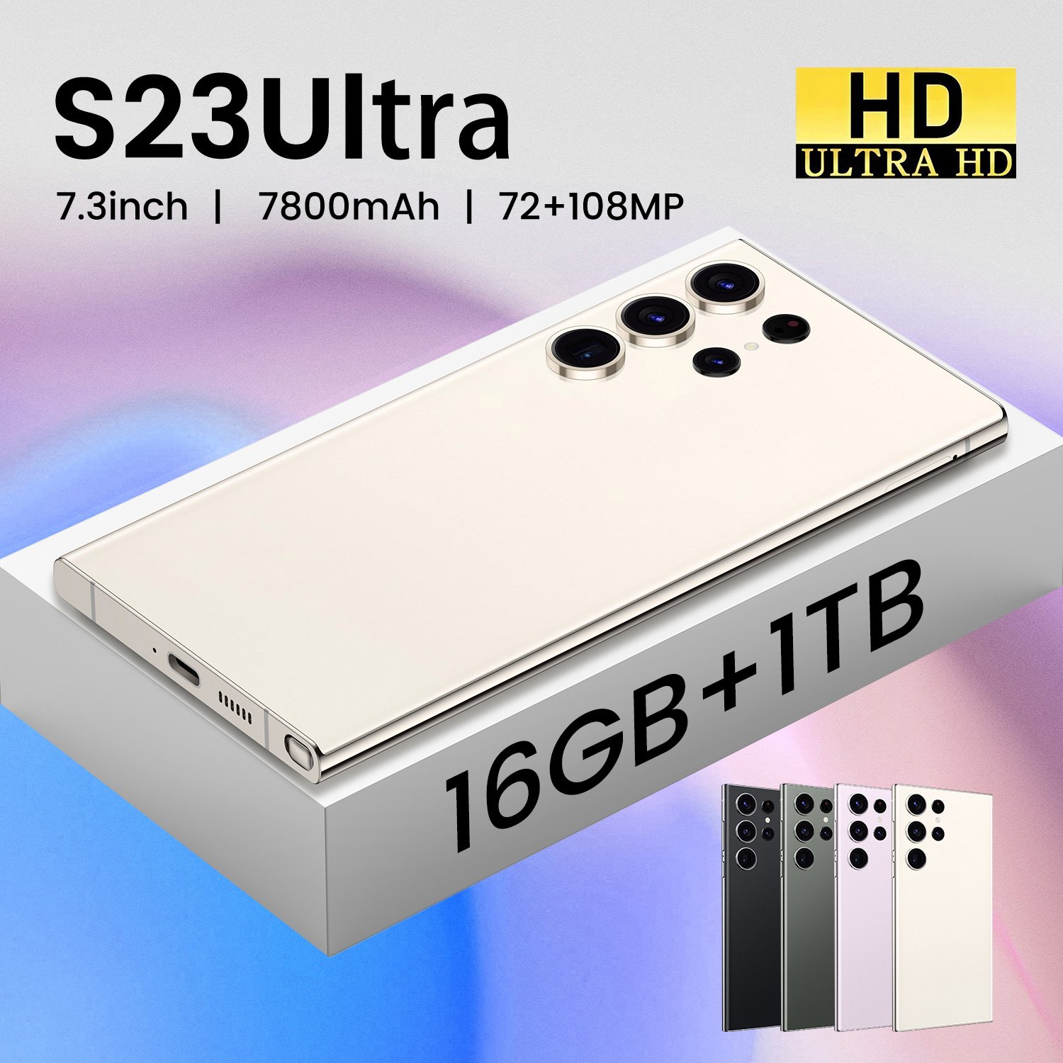 High Quality Original S23 Ultra 16GB+1TB mobile phones 5G smart phone 7.3inch Android13.0 Unlocked cellphones