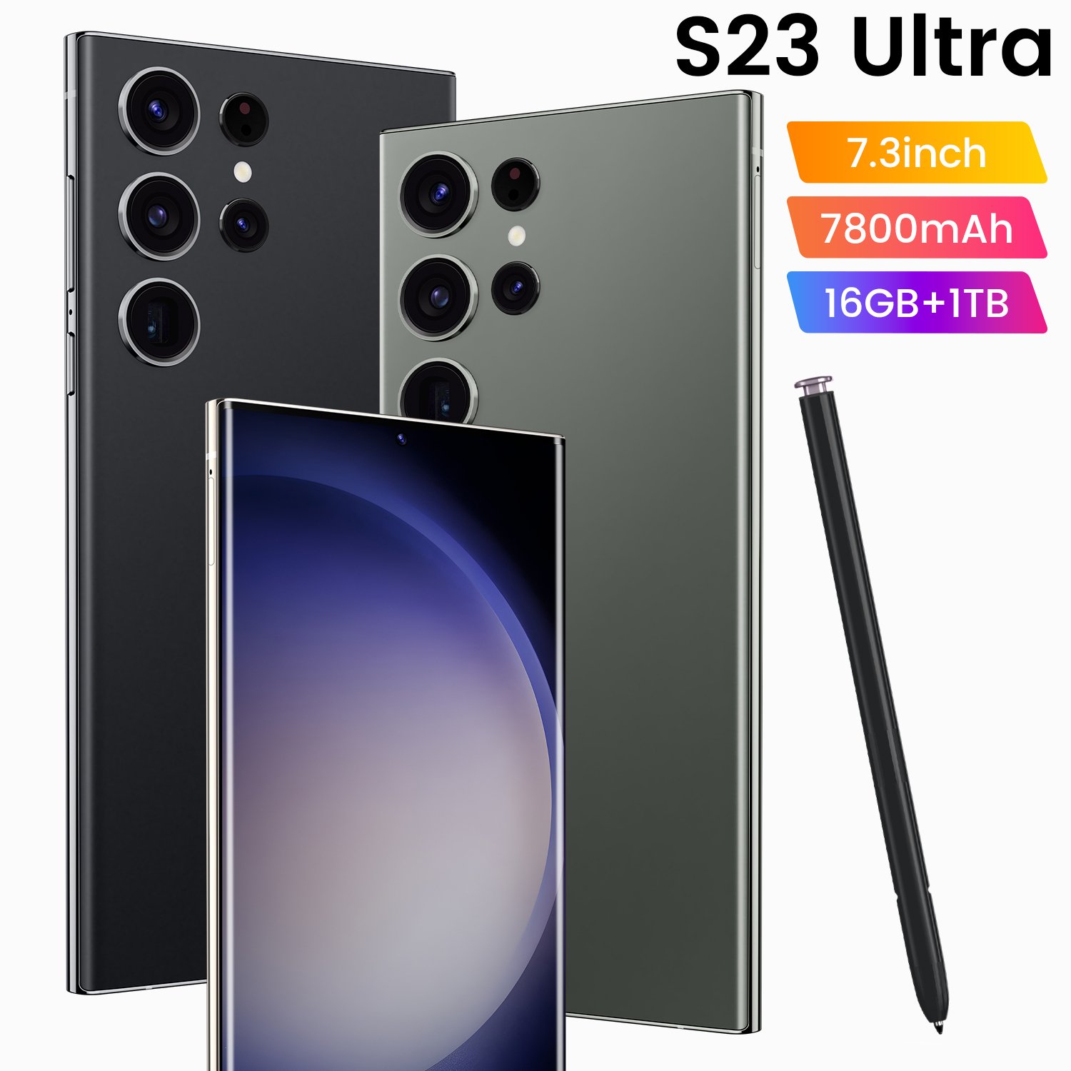 High Quality Original S23 Ultra 16GB+1TB mobile phones 5G smart phone 7.3inch Android13.0 Unlocked cellphones
