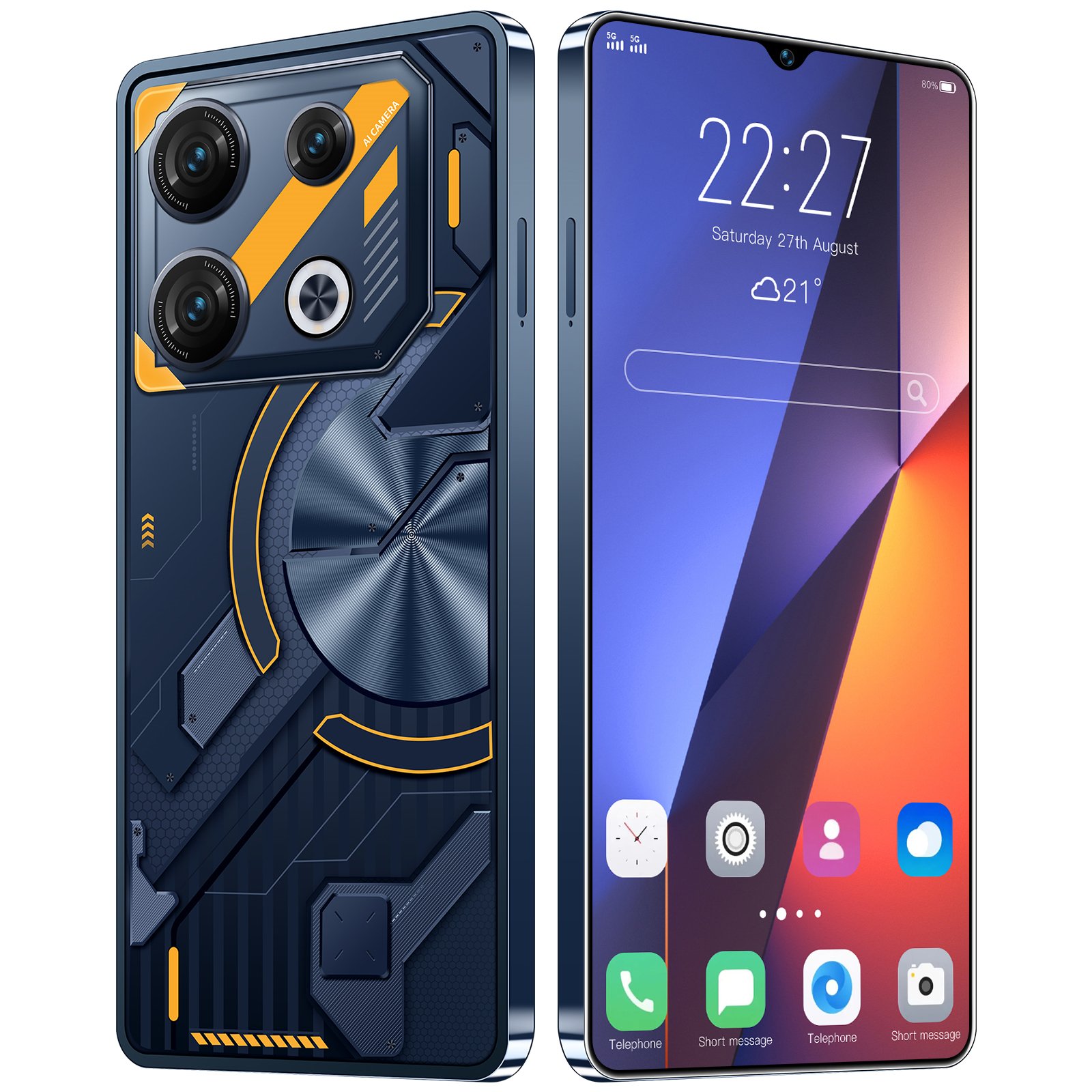 GT10 Pro Max 7.3 inch 16GB+1TB 5G Smartphone - Android 12 with HD Camera - Factory Direct Wholesale