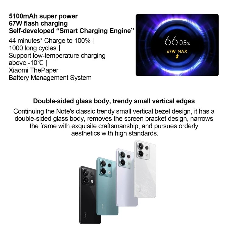 New Original Xiaomi Redmi Note 13 Pro 5G 12GB 256GB 6.67 Inch MIUI 14 QS 7s Gen 2 5G Mobile Phone