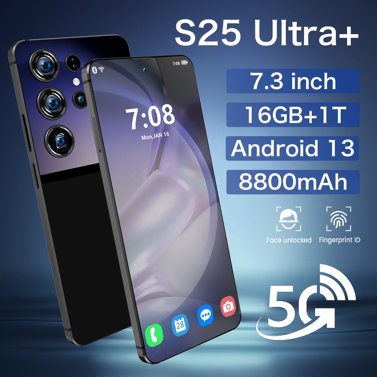 Original phones s25 ultra Smartphones For s24 ultra 16GB+1TB 5G Dual SIM Cellphone Mobile Phone s25 ultra smartphone