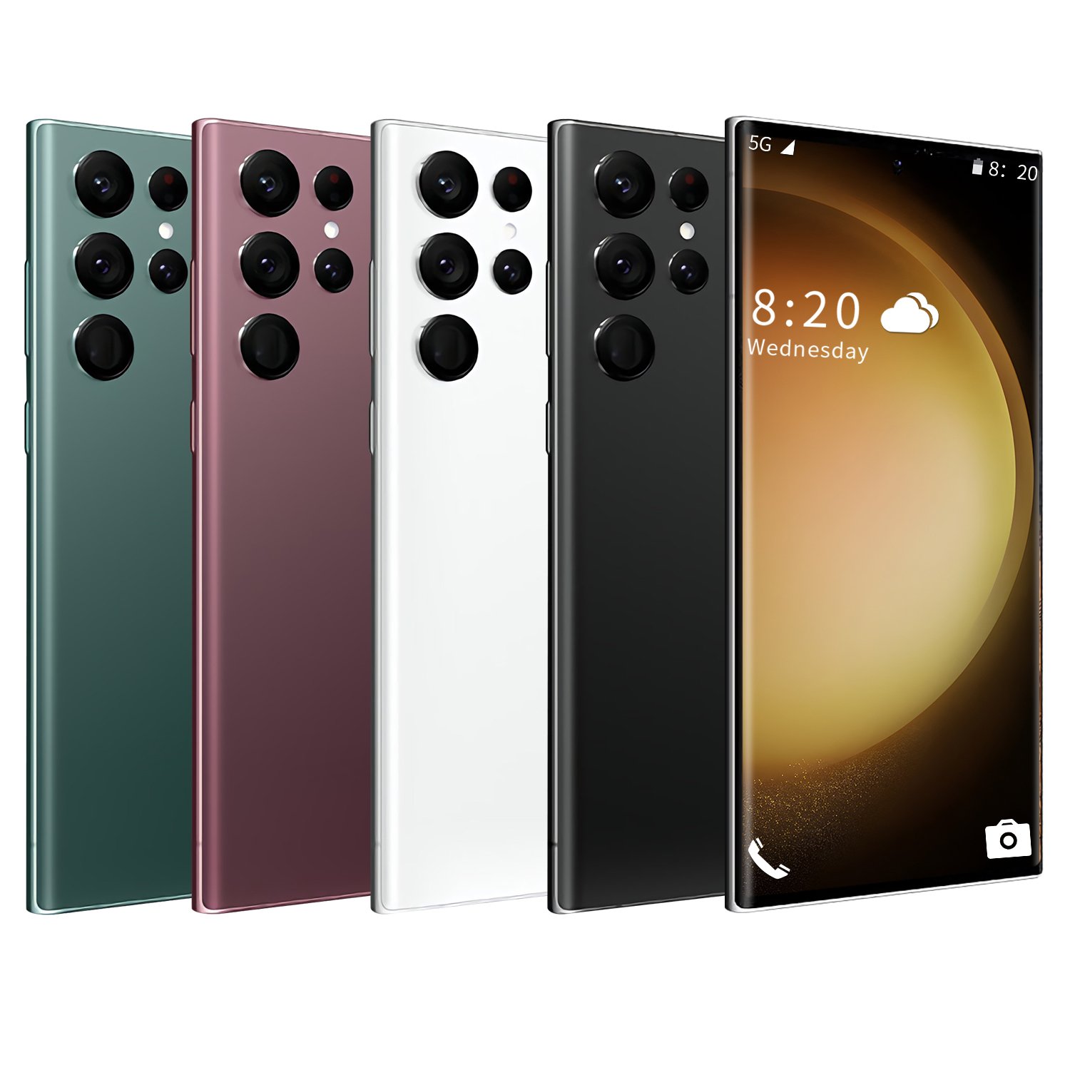 Original 5G Smartphone Android Mobile Phone S23 Ultra 3GB+64GB 6.8inch Large size display screen S24 Ultra Cheap Cellphone