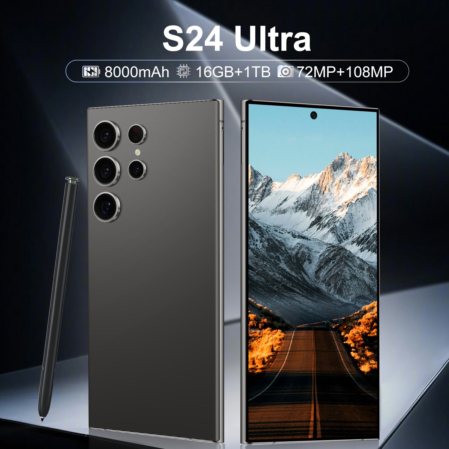 New S24 Ultra 5G WIFI 7.3-inch original phone smart unlock 16GB+1TBGB large memory smart HD phone